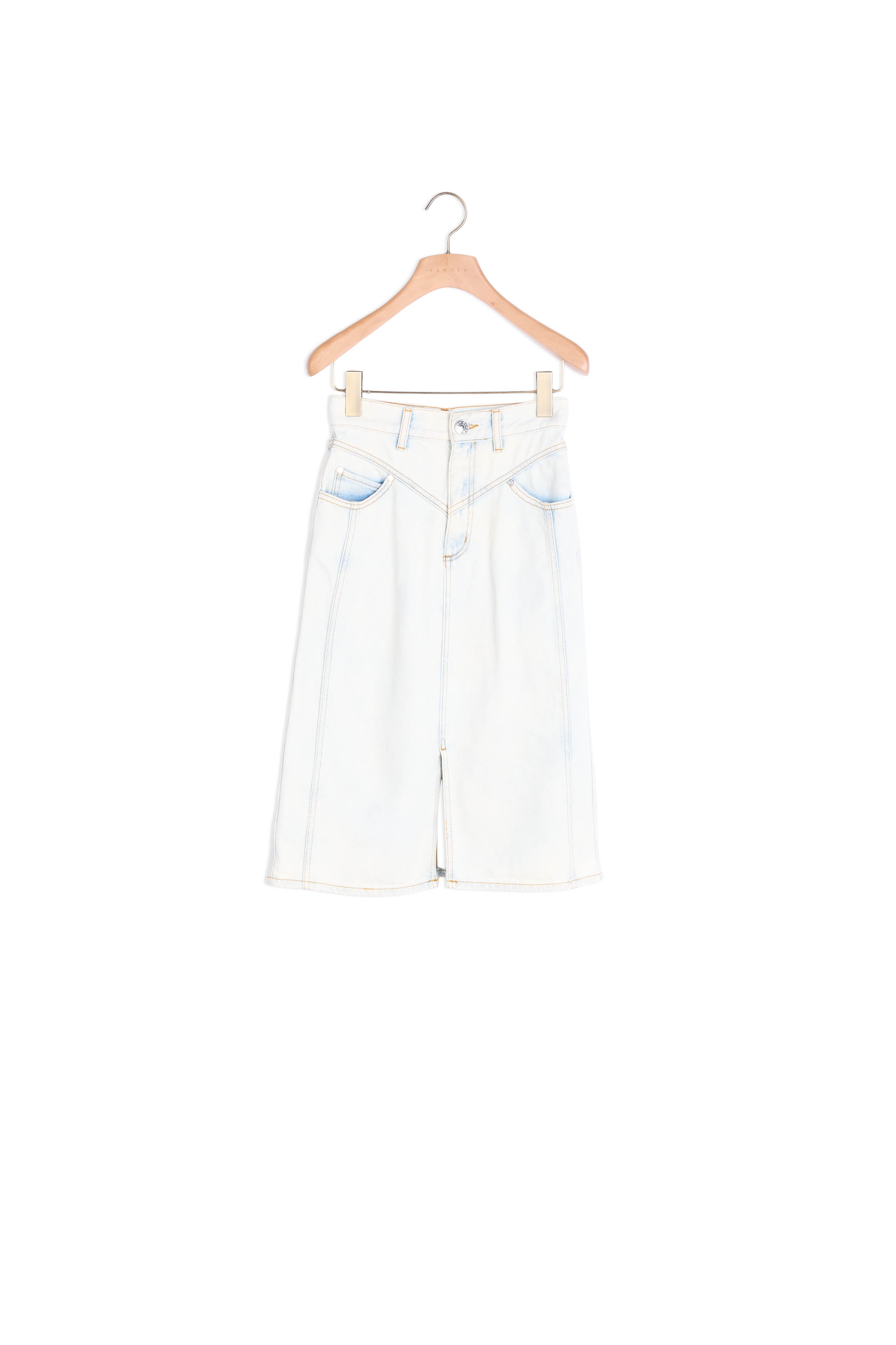 Jupe en Jean au délavage neige Sandro seconde main