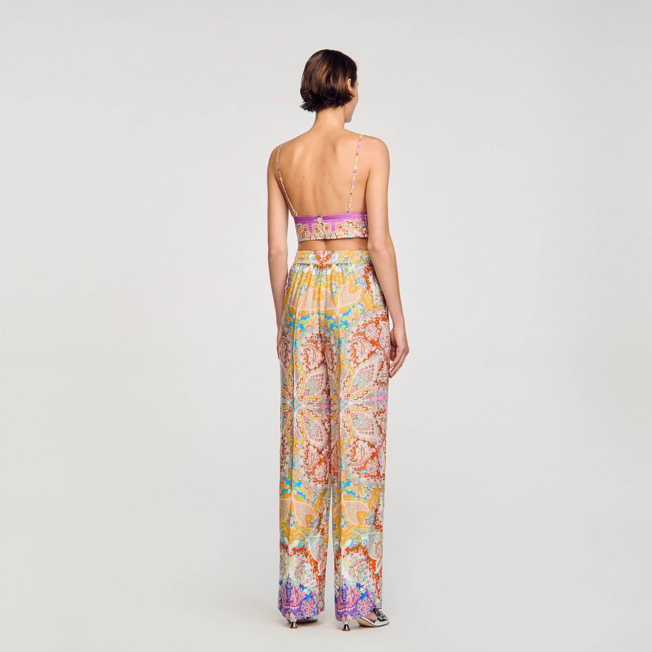 Pantalon fluide imprimé Sandro seconde main