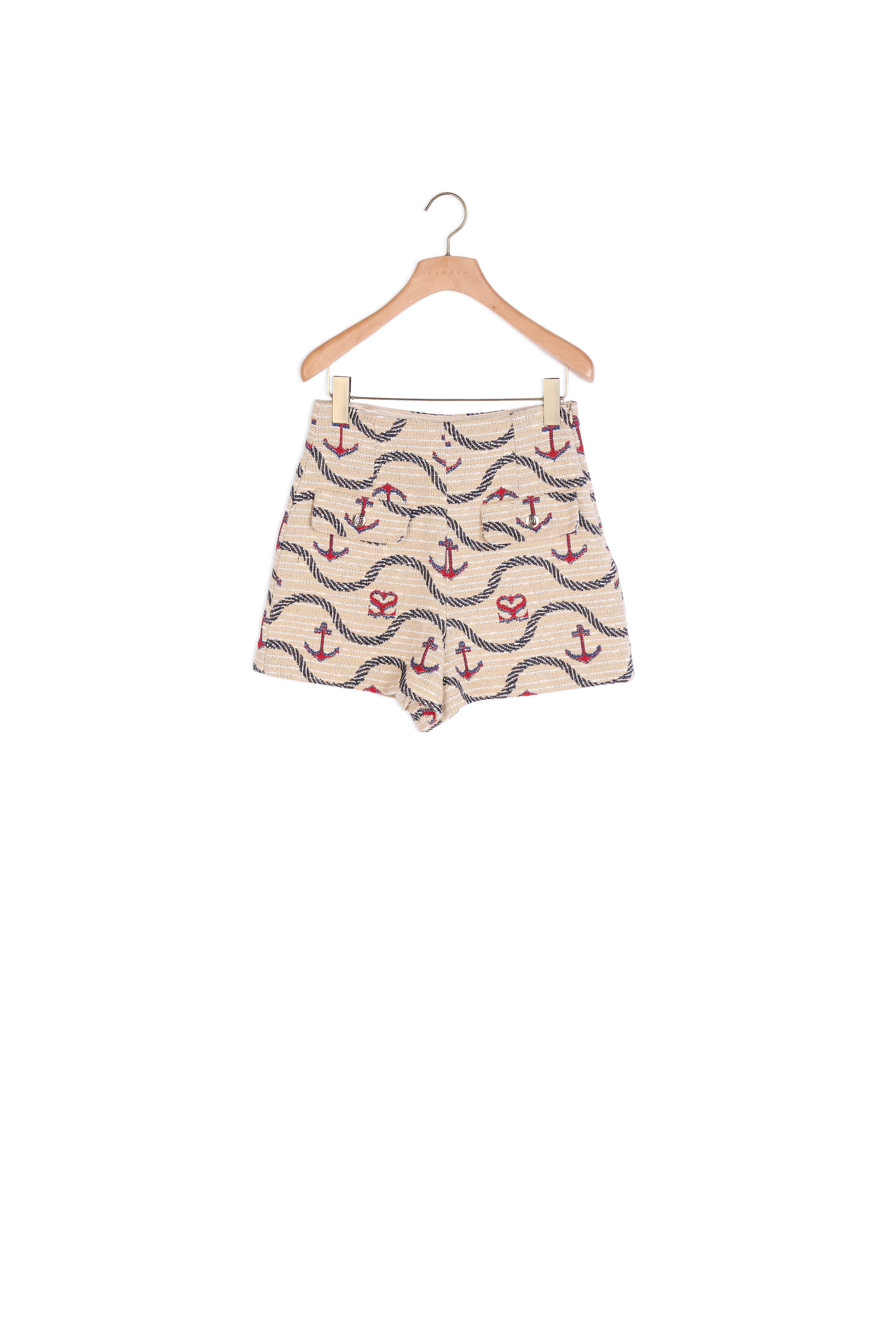 Short en jacquard fantaisie Sandro seconde main