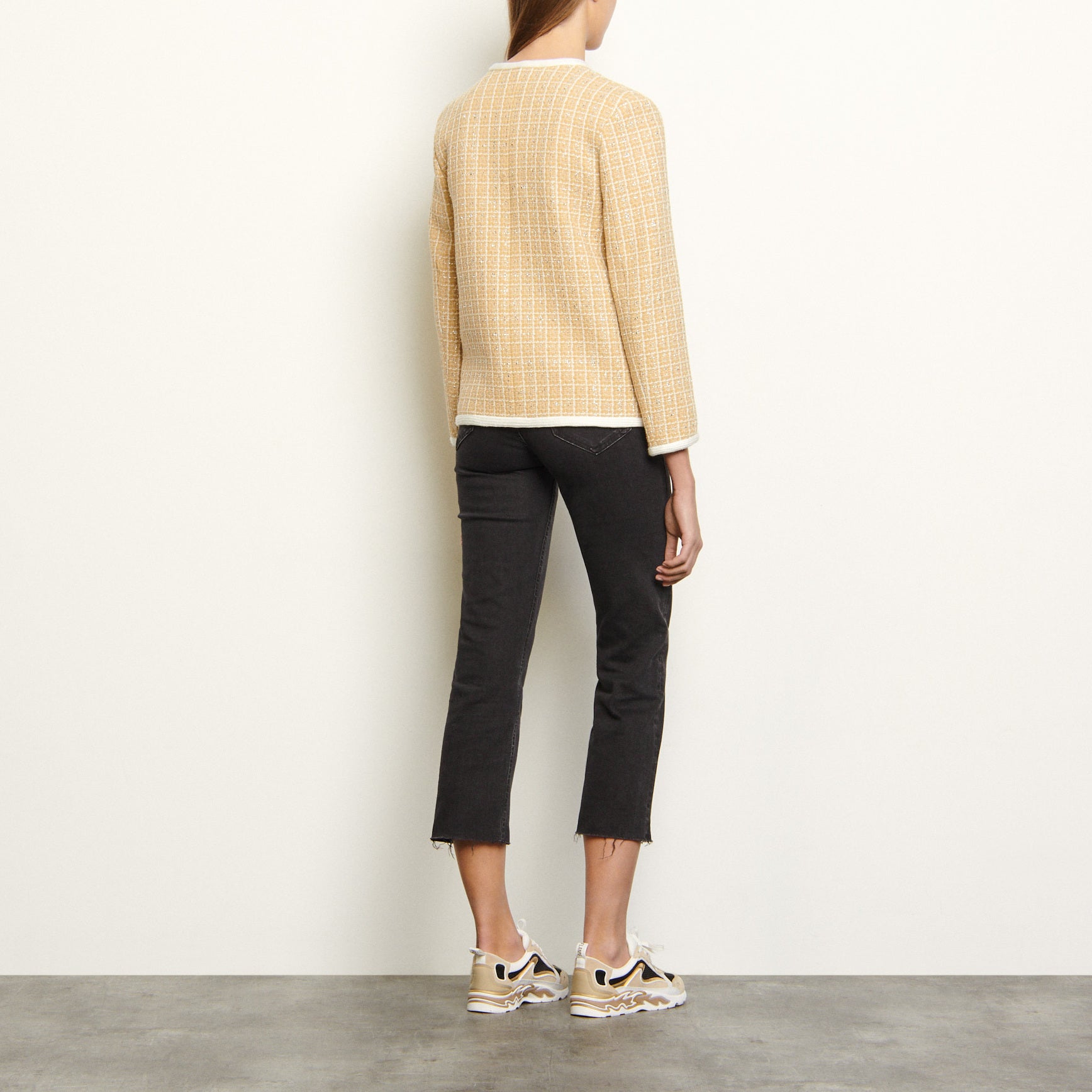 Veste tailleur en tweed fantaisie Sandro seconde main