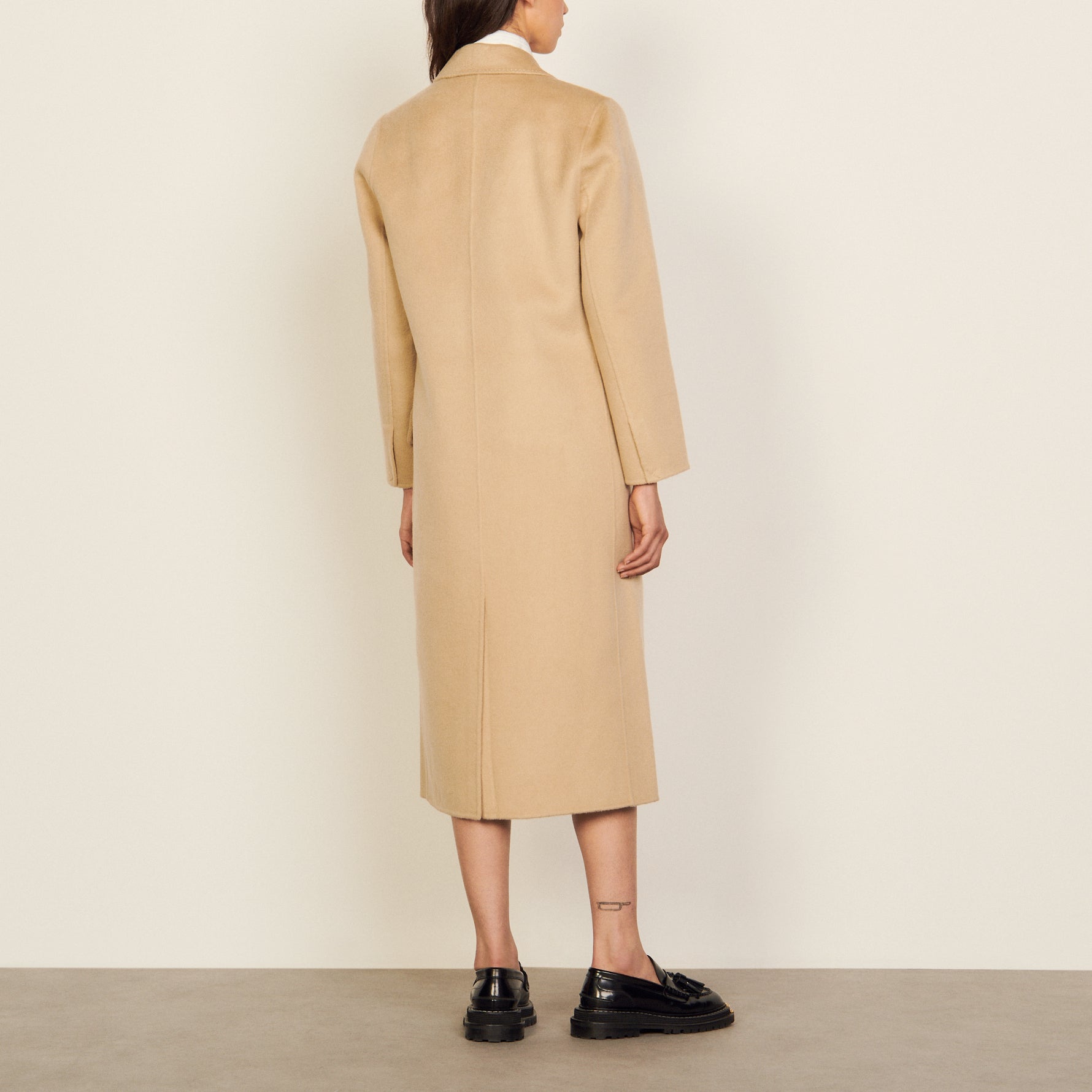 Manteau long en laine double face Sandro seconde main