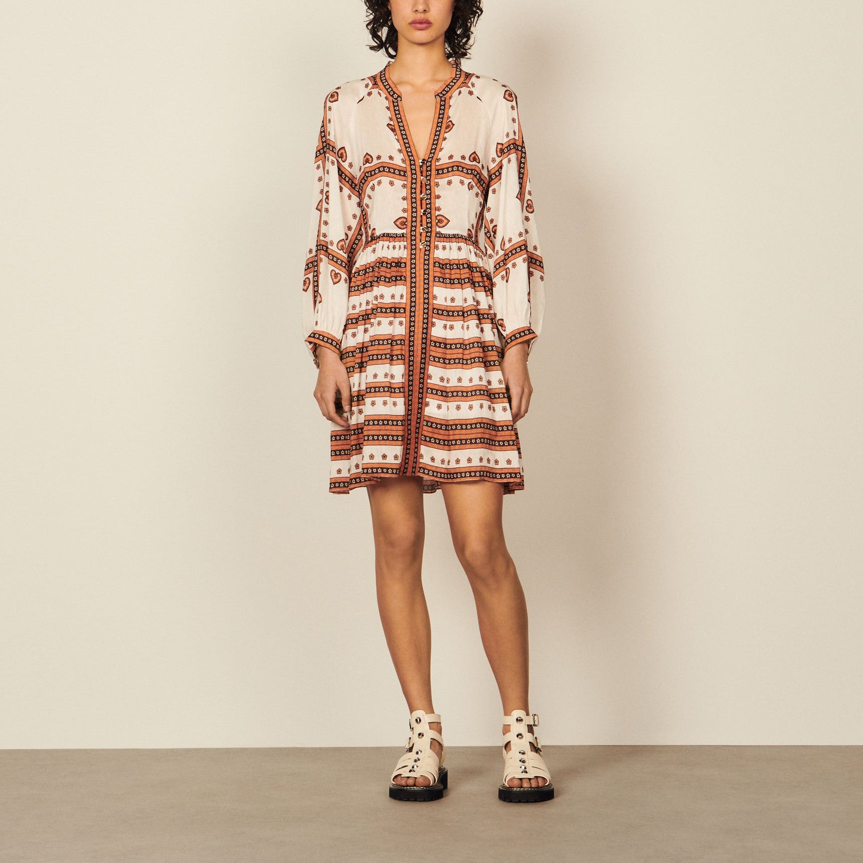 Robe courte imprimé bandana Sandro seconde main