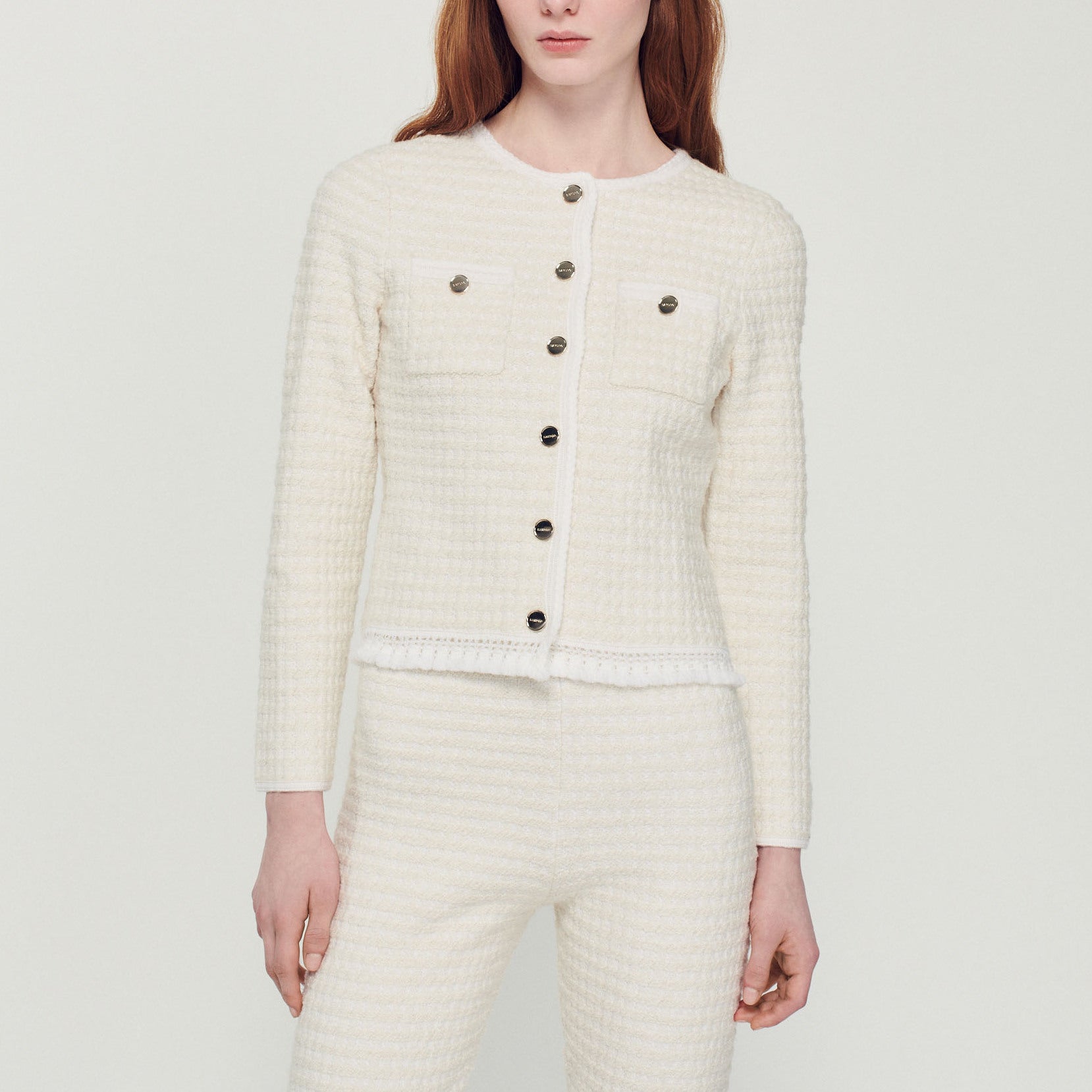 Cardicoat en tweed Sandro seconde main