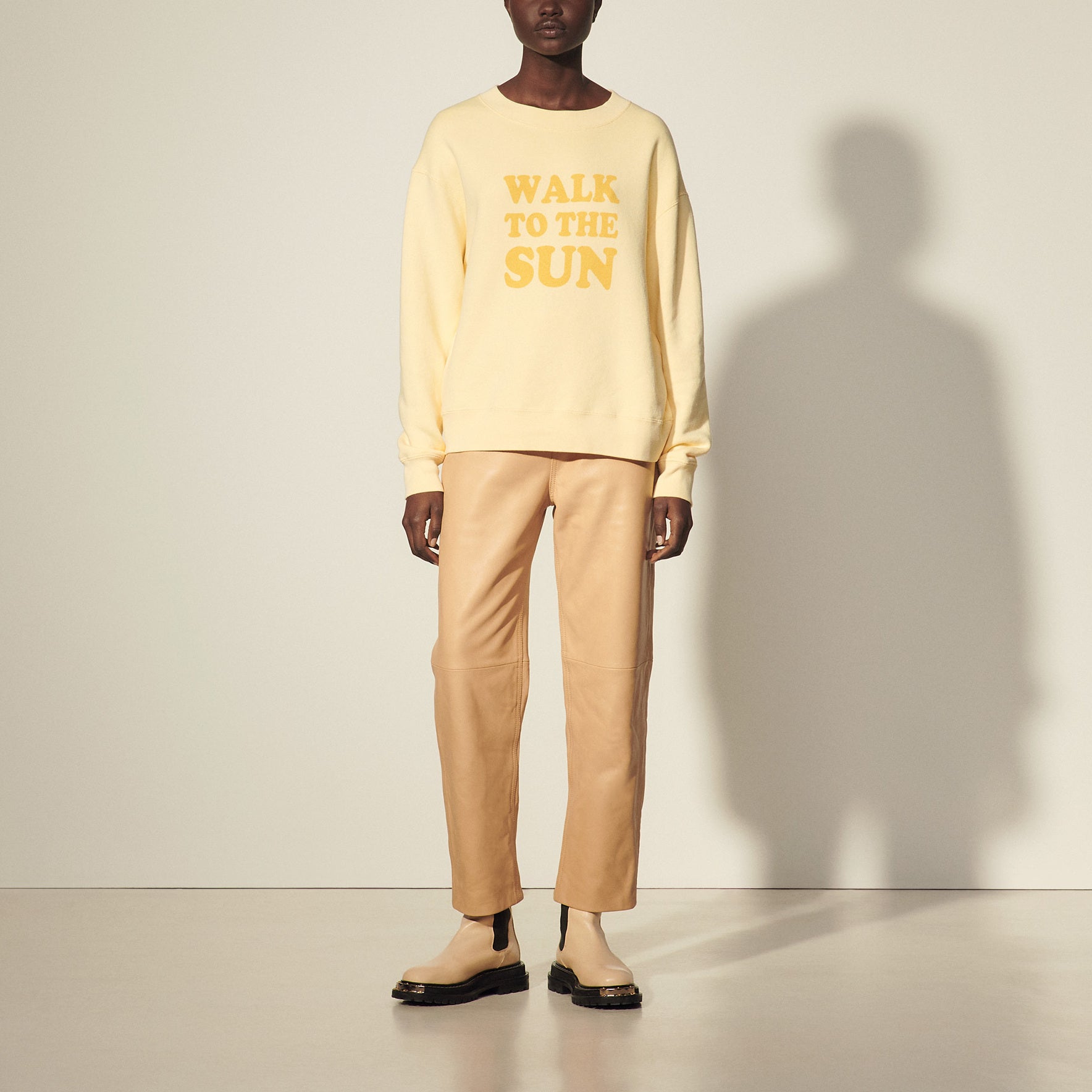 Sweatshirt en coton à message Sandro seconde main