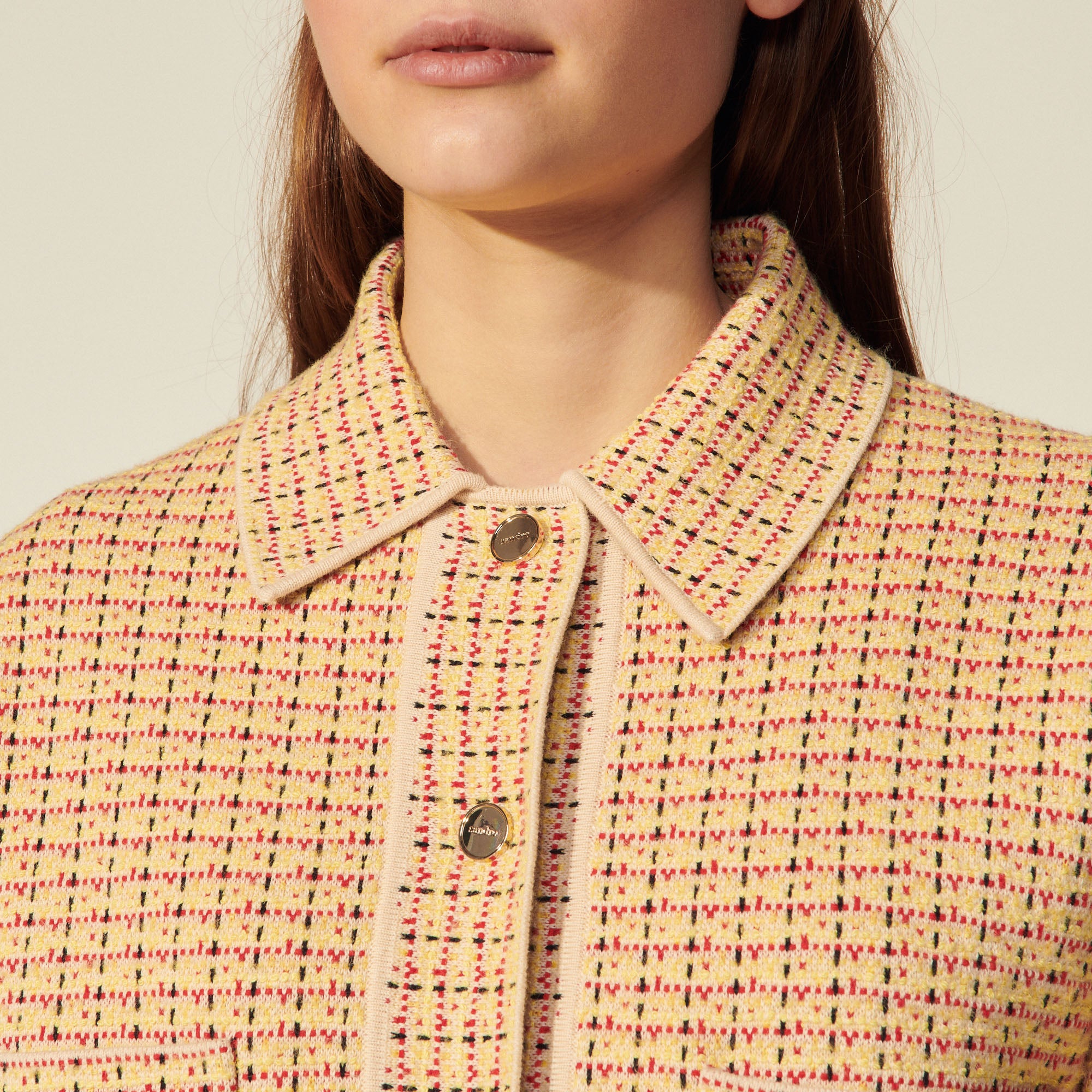 Cardicoat esprit surChemise en tweed Sandro seconde main