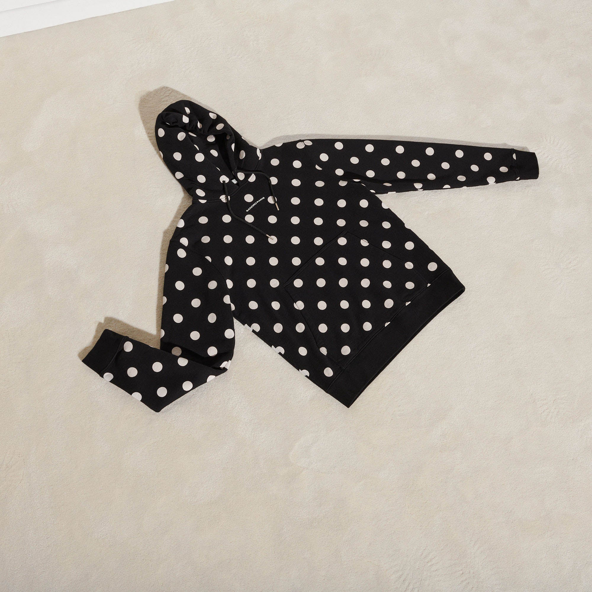 Sweat à capuche à pois Sandro seconde main