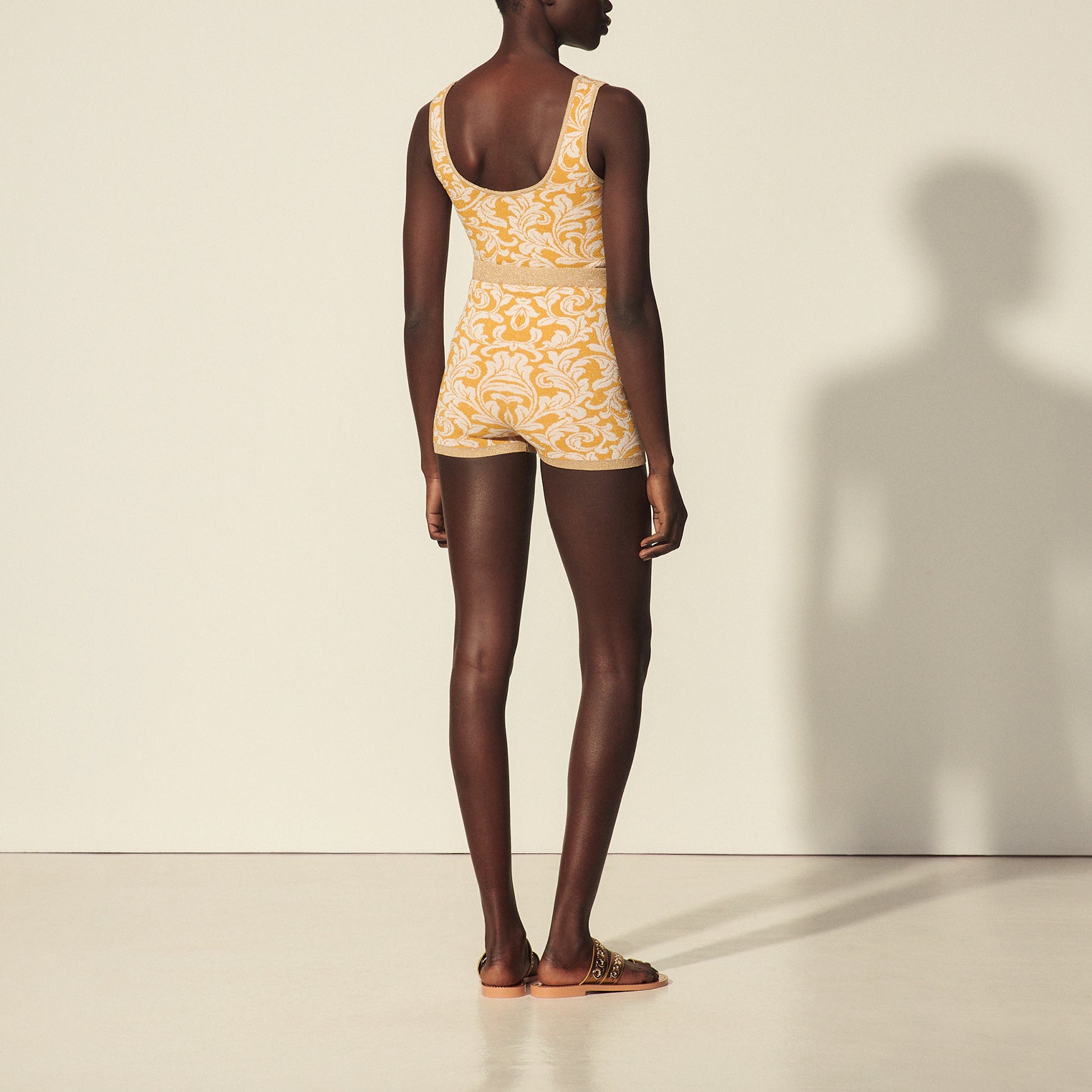 Short en Maille jacquard Sandro seconde main