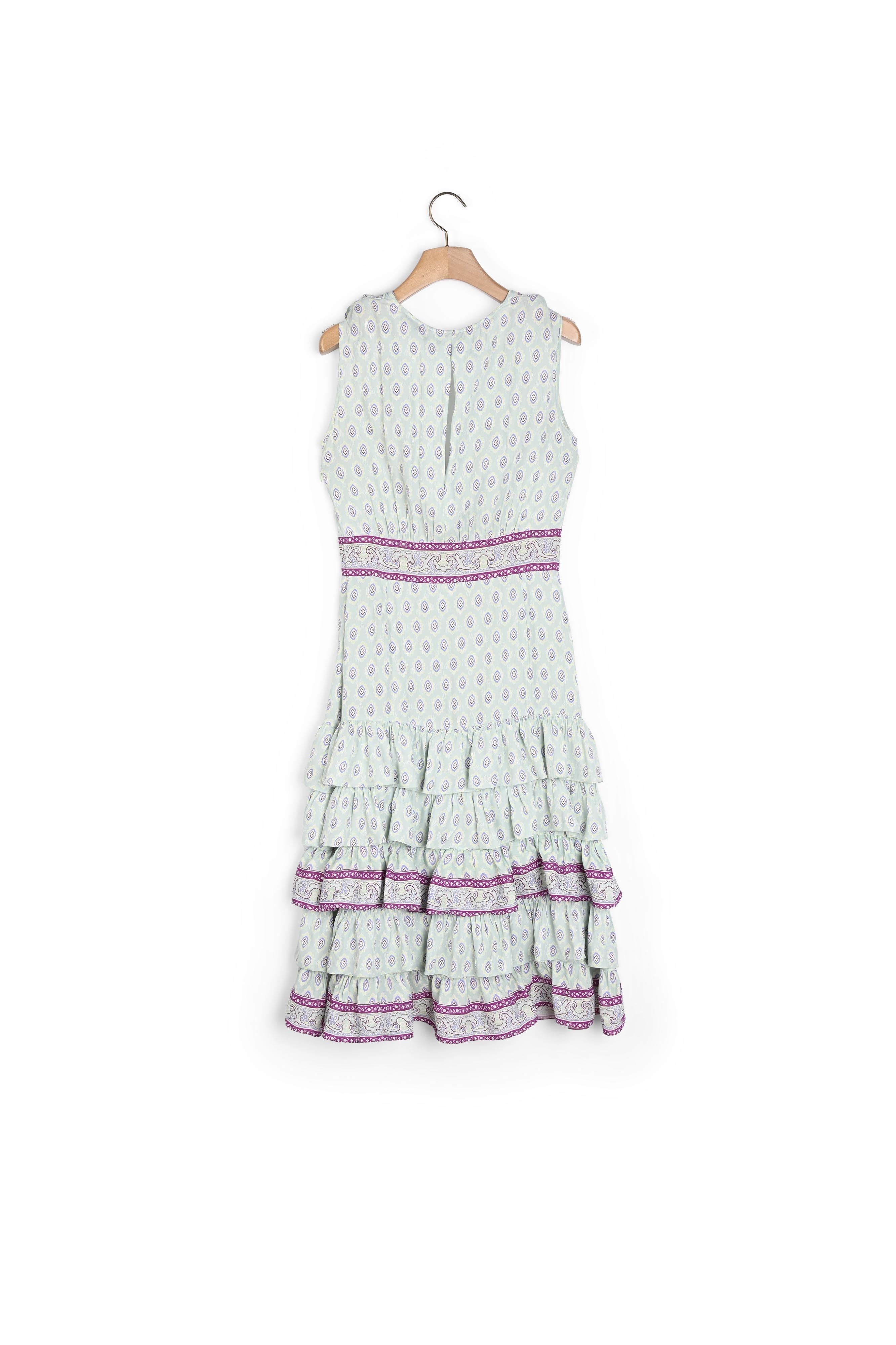 Robe longue imprimée à volants Sandro seconde main