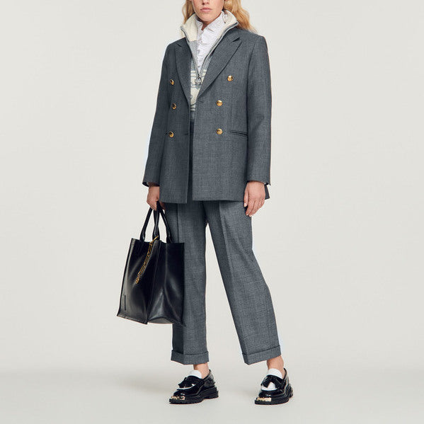 Veste de tailleur à boutonnage croisé Sandro seconde main