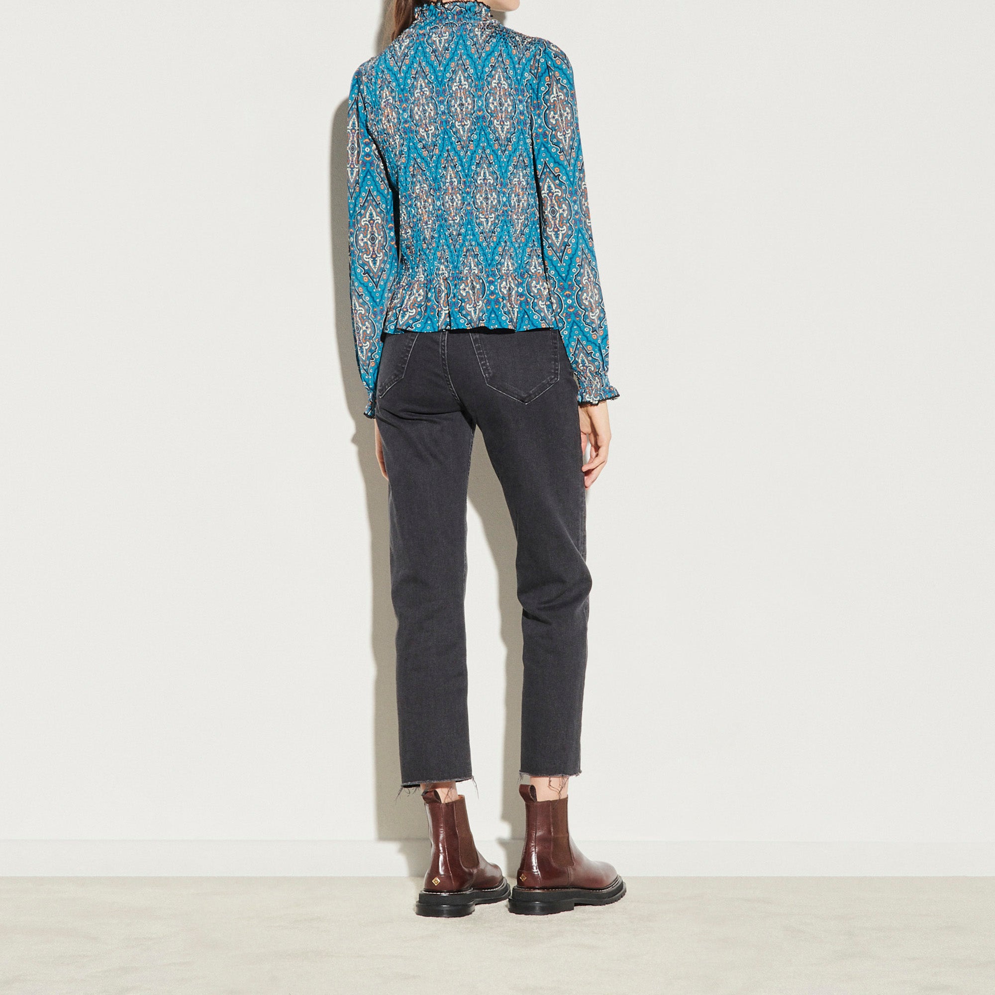 T-shirt imprimé smocké Sandro seconde main