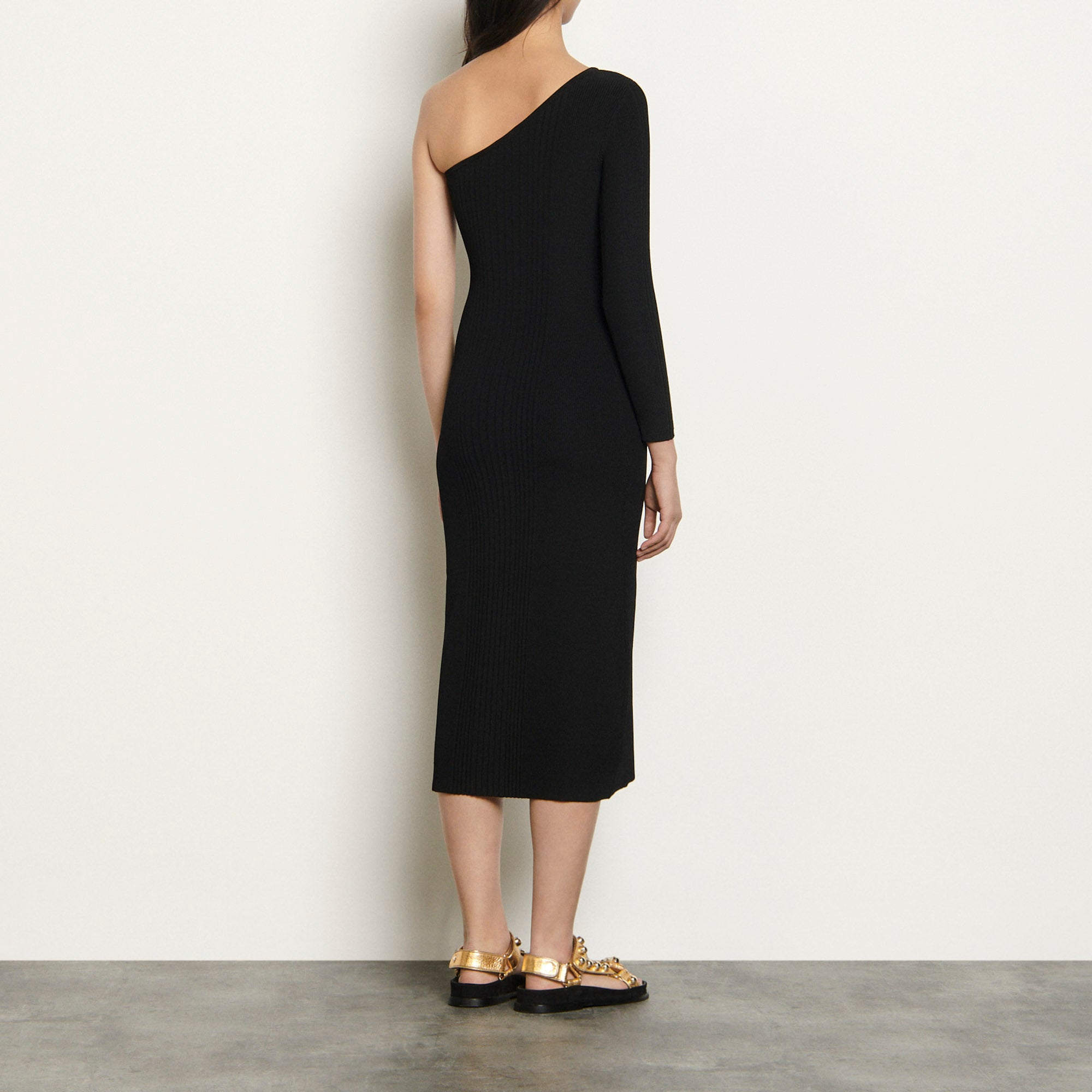 Robe en Maille à coupe asymétrique Sandro seconde main