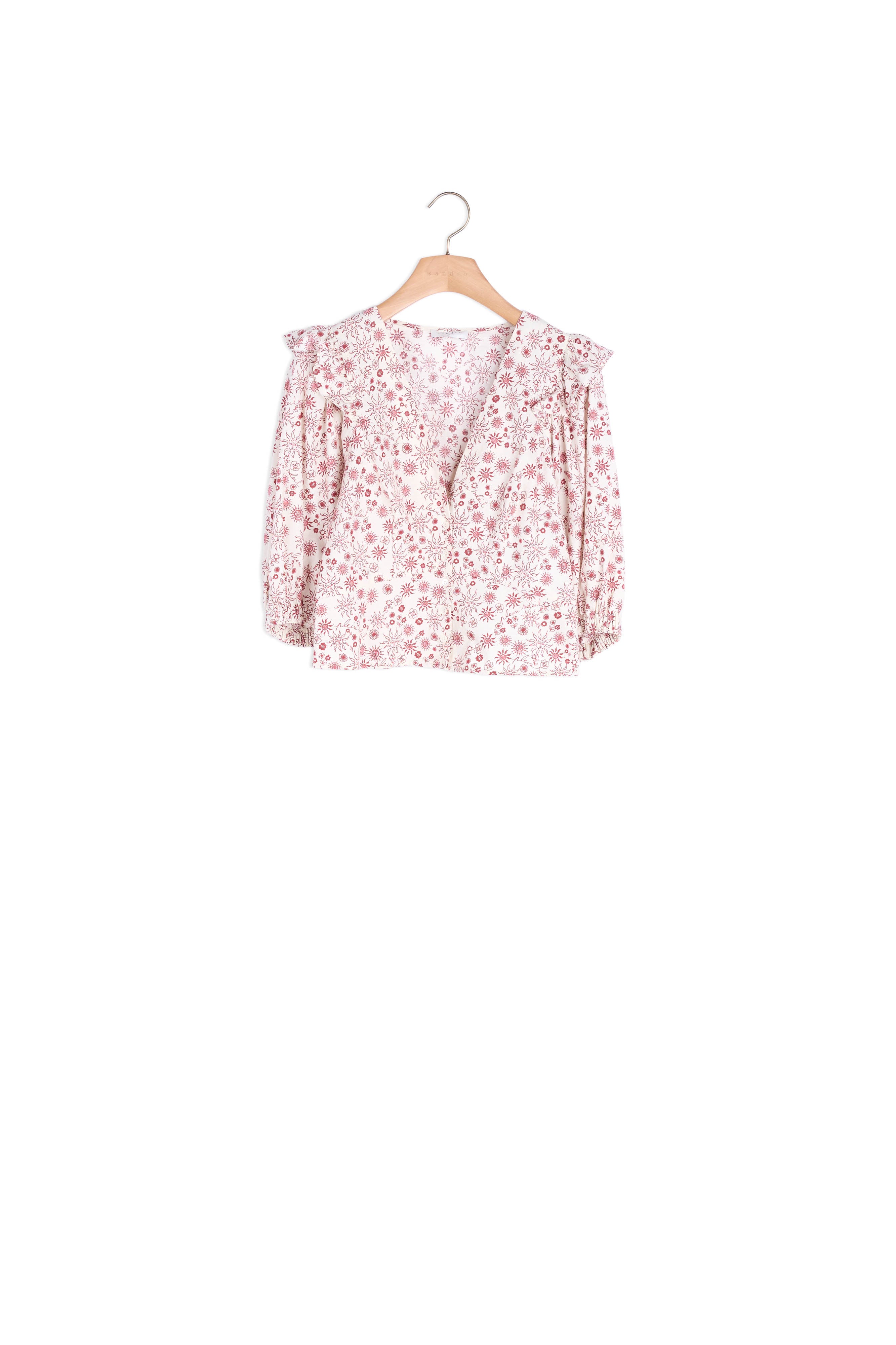 Chemise courte imprimée Sandro seconde main