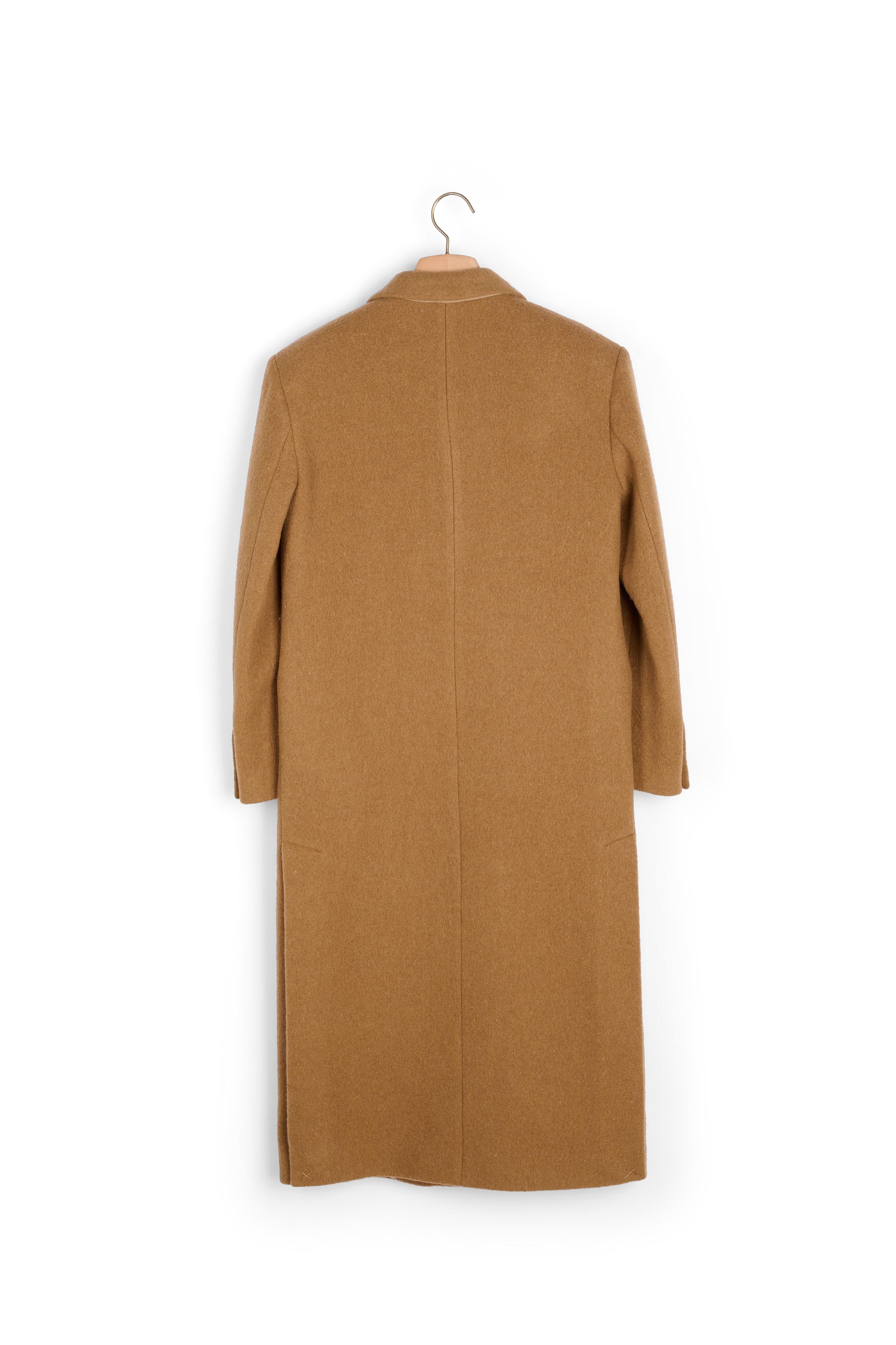 Manteau droit en laine grattée Sandro seconde main