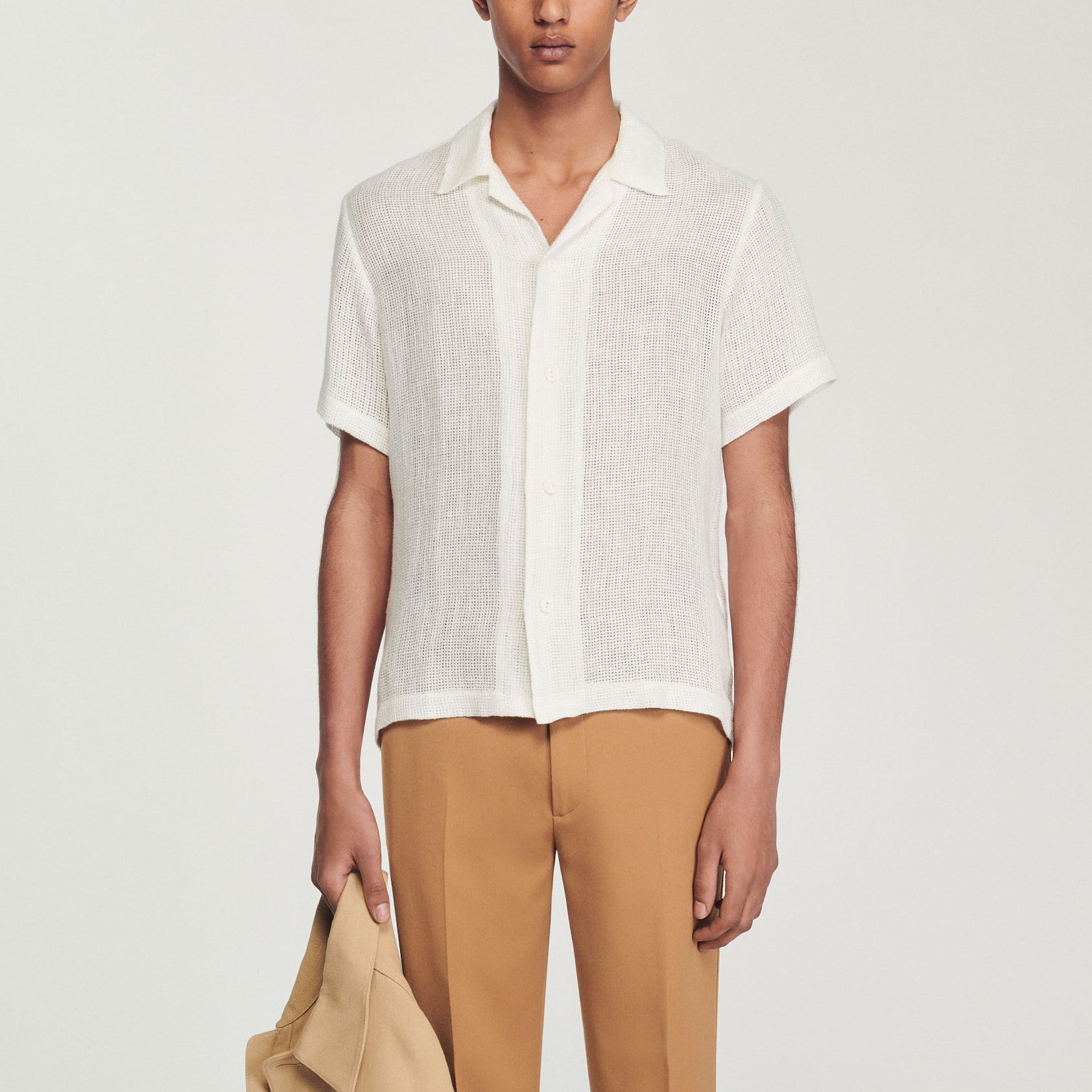 Chemise Ecru Sandro seconde main