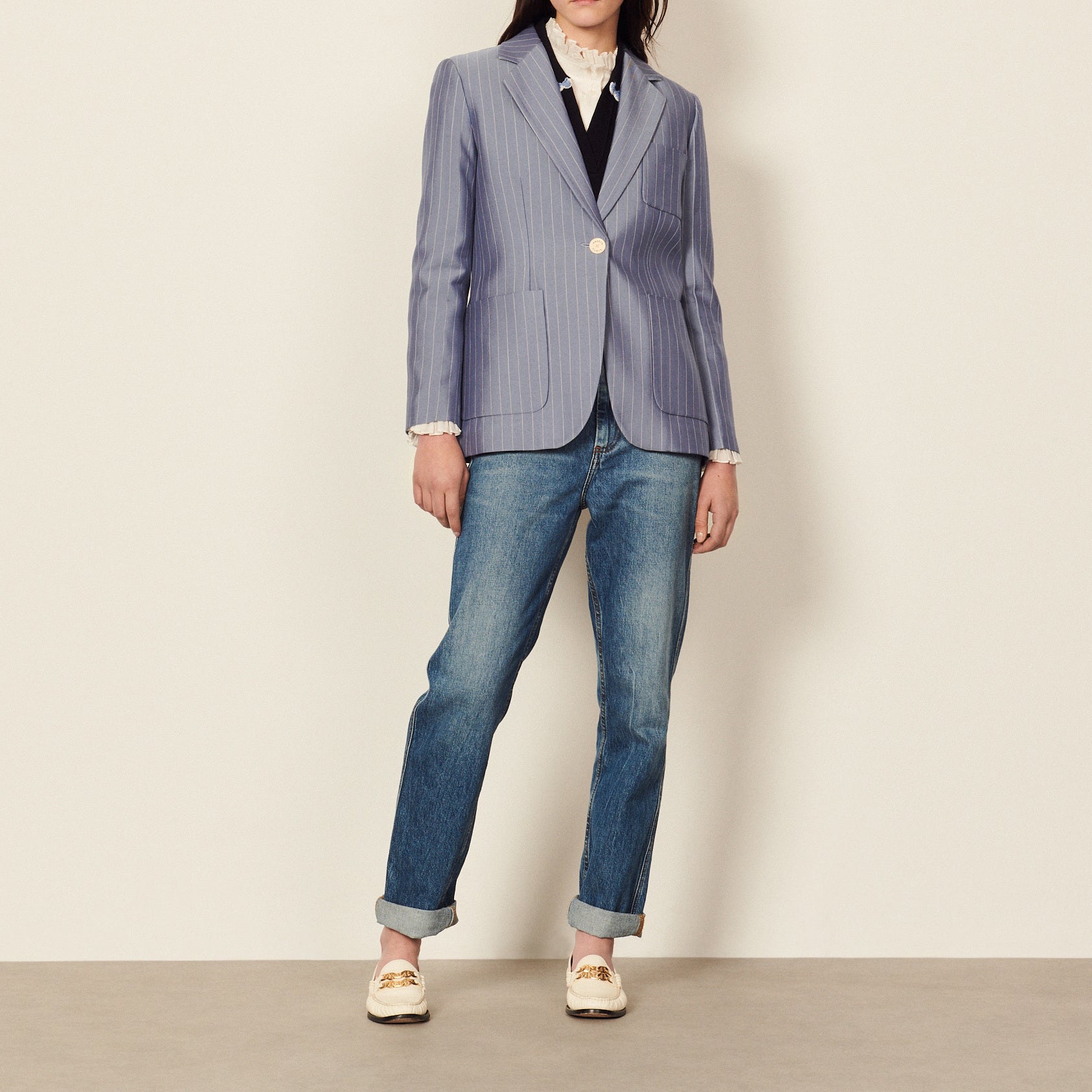 Veste de tailleur rayée Sandro seconde main