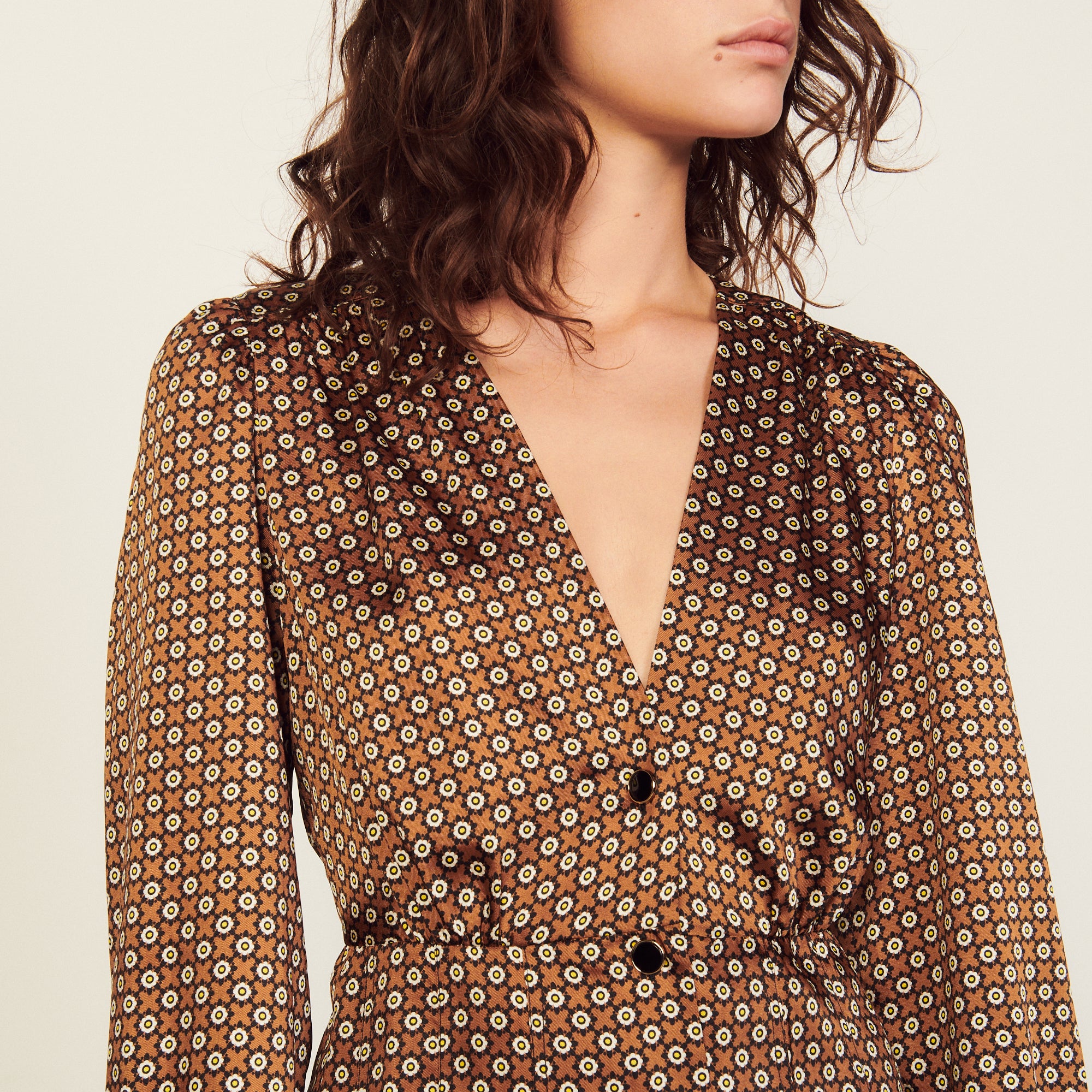 Robe Marron / Noir Sandro seconde main