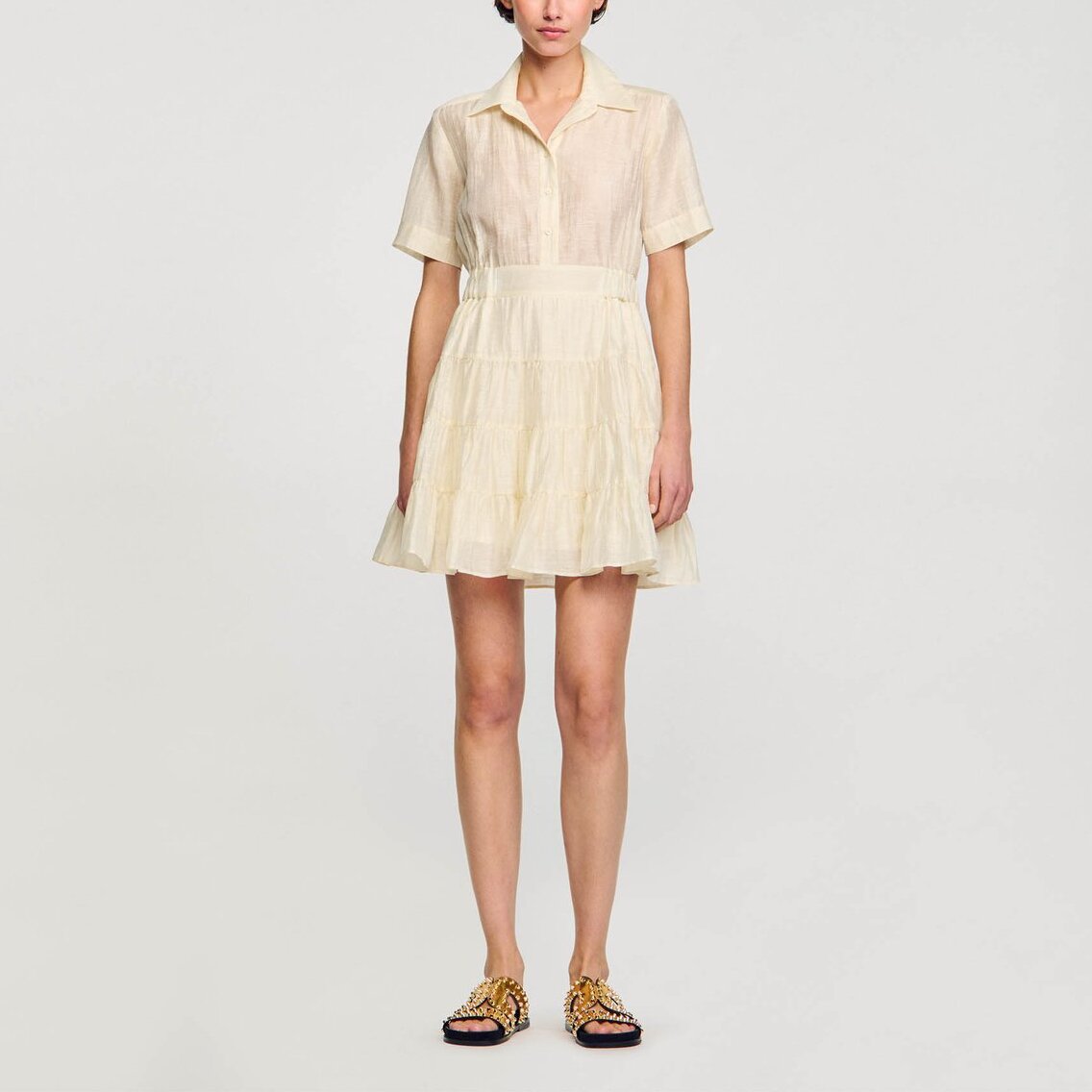 Robe courte volantée Sandro seconde main