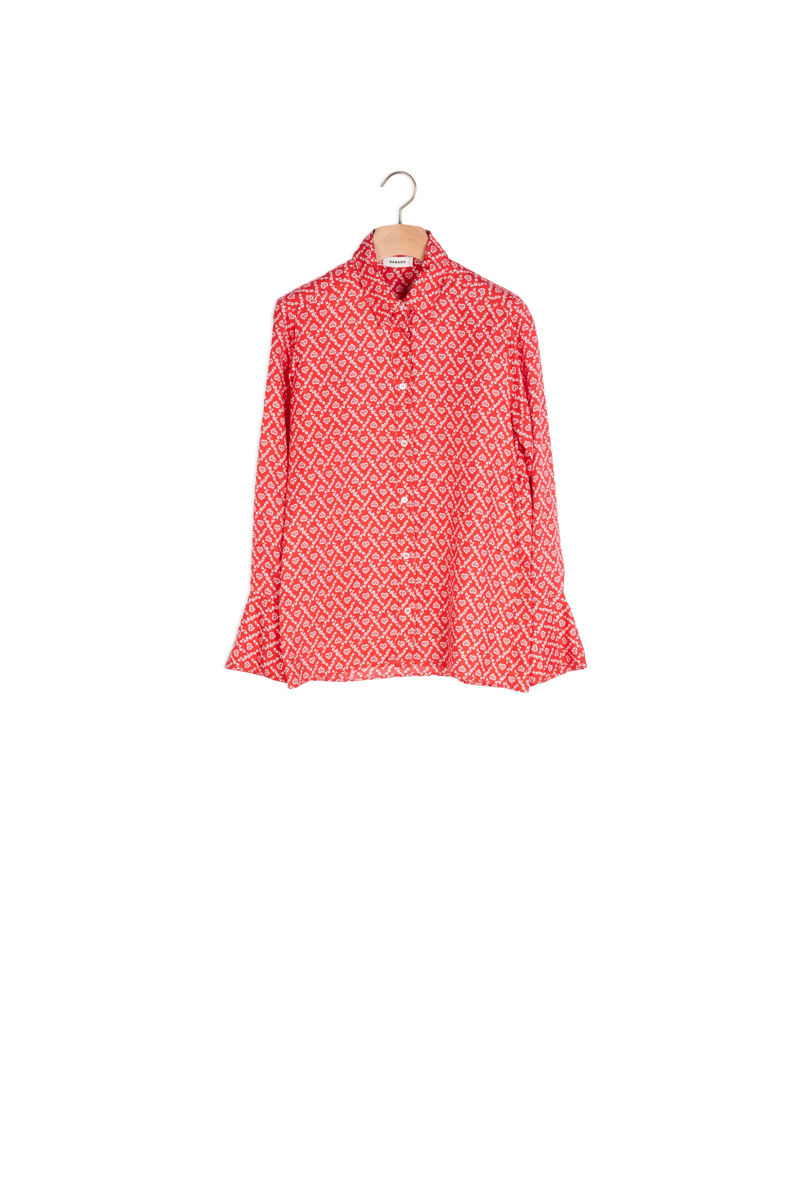 Chemise fluide en soie imprimée Sandro seconde main