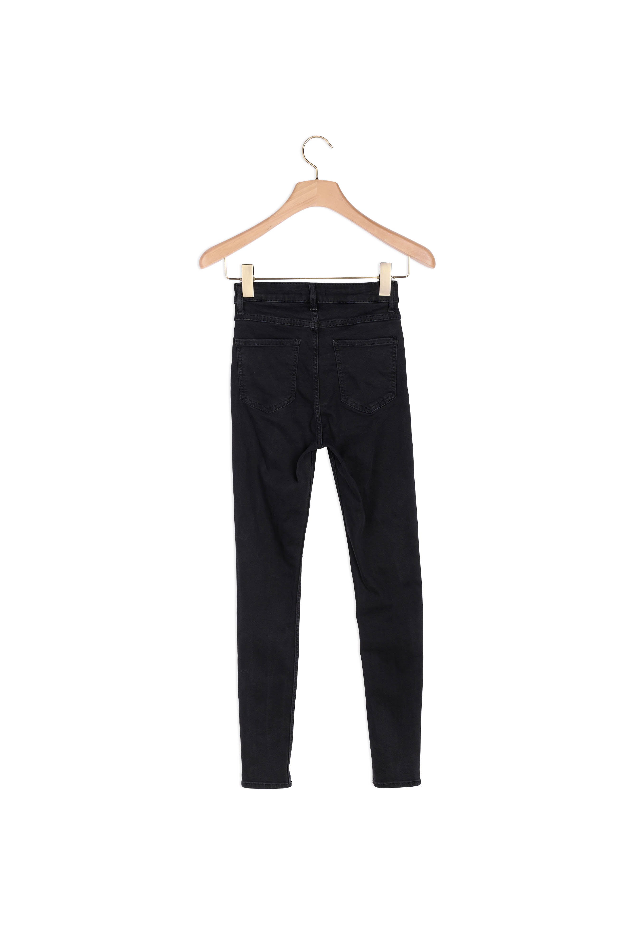 Jean noir délavé jeux de coutures Sandro seconde main