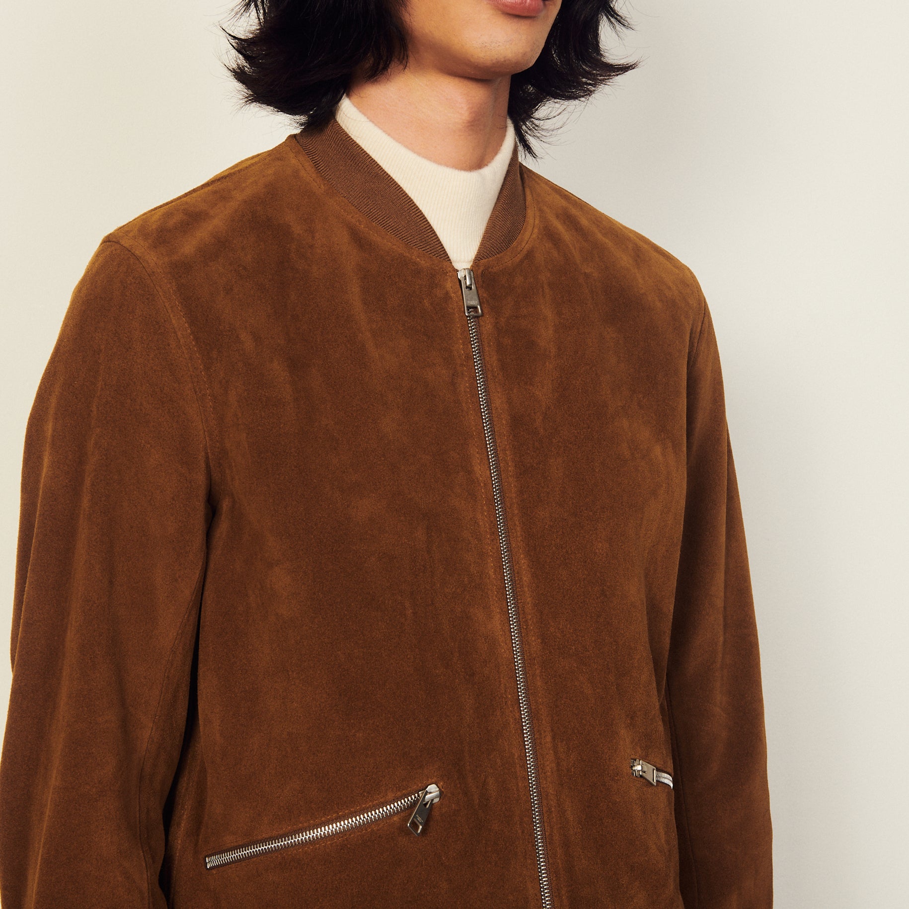 Blouson en cuir Sandro seconde main