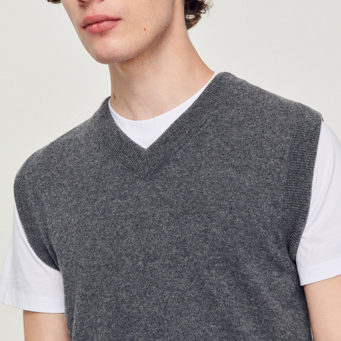 Pull en laine et cachemire Homme Sandro seconde main