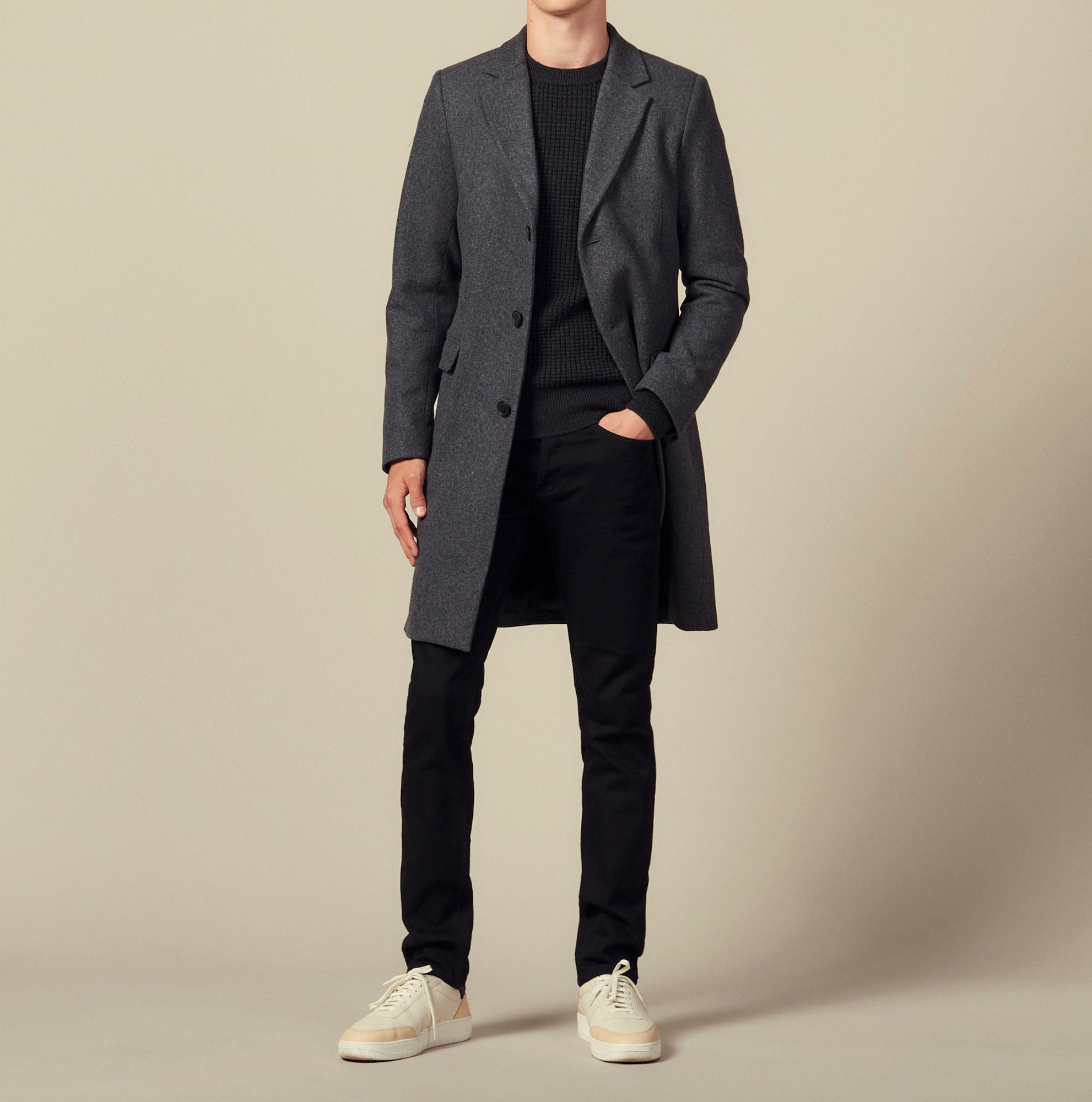 Manteau à fermeture trois boutons Sandro seconde main