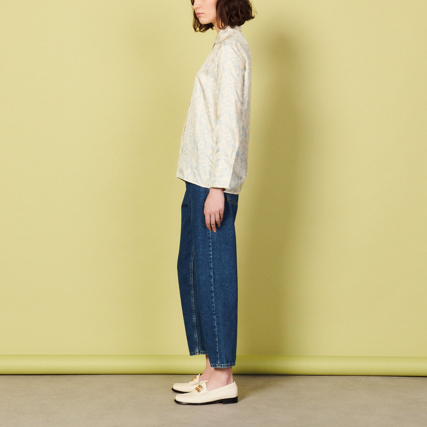 Chemise fluide en soie imprimée Sandro seconde main