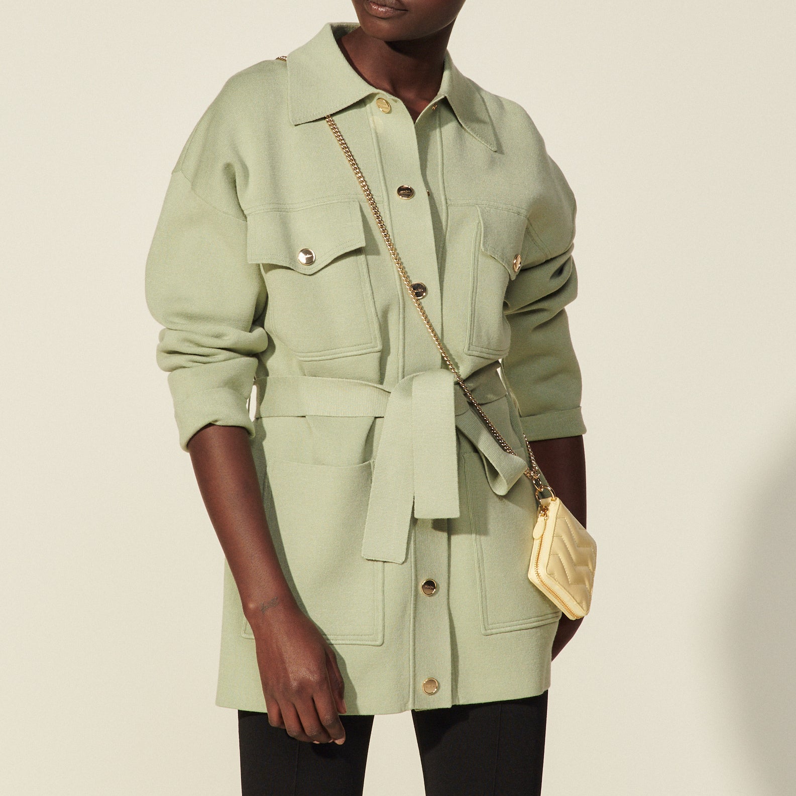 Cardi-coat oversize ceinturé Sandro seconde main