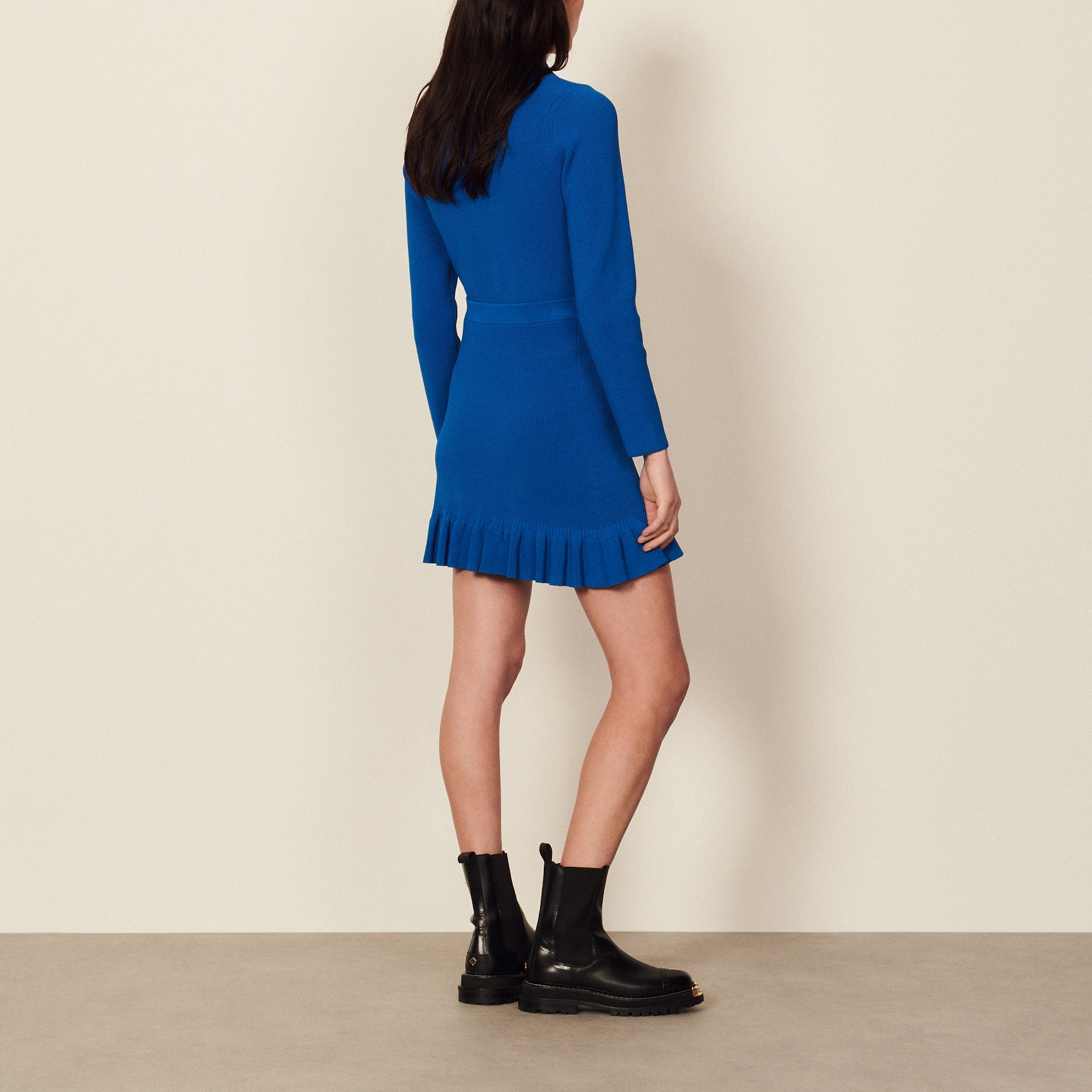 Jupe courte en Maille gaufrée Sandro seconde main