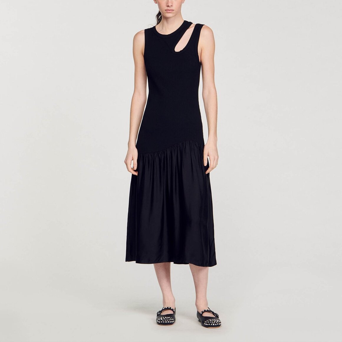 Robe longue bimatières Sandro seconde main