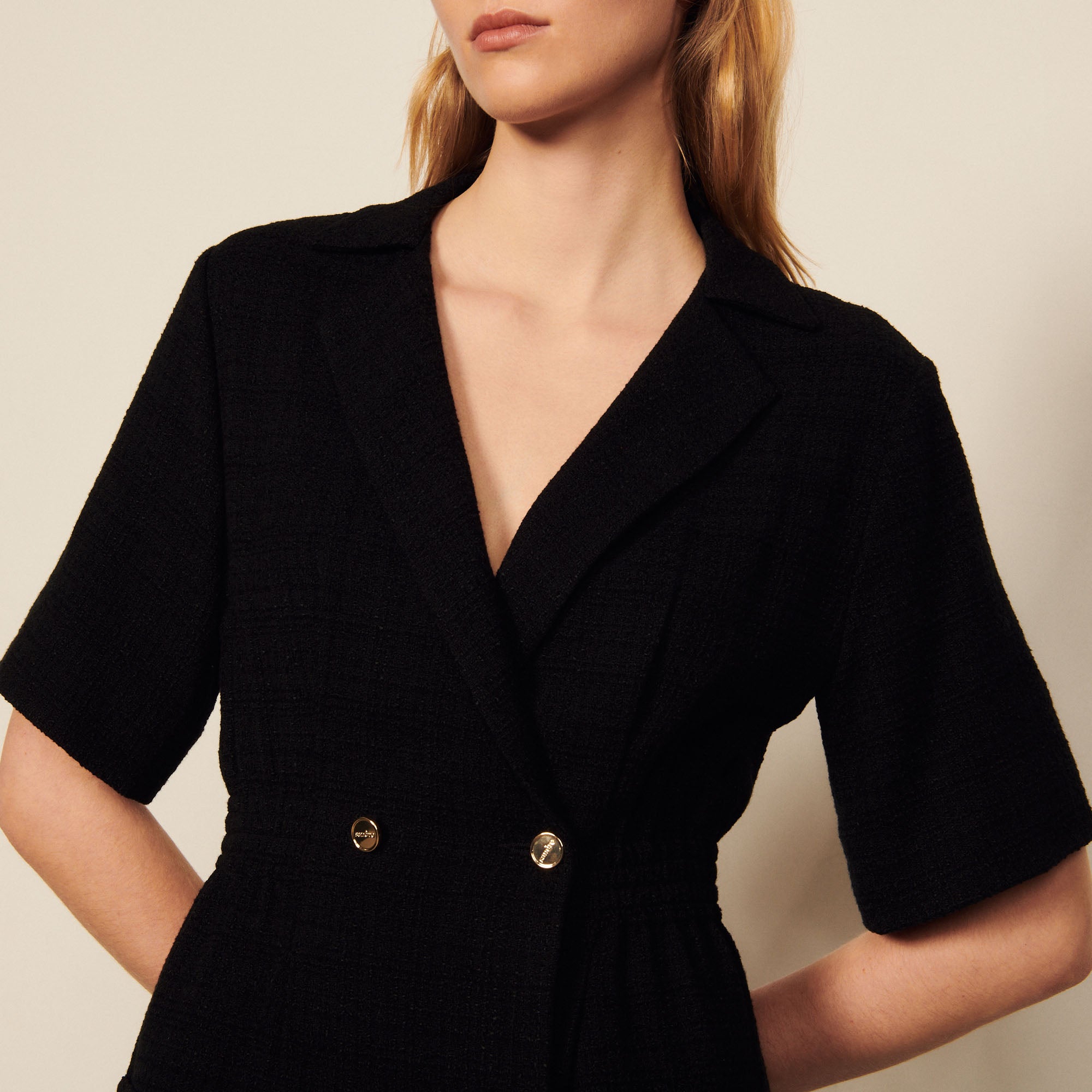 Robe à col tailleur Sandro seconde main