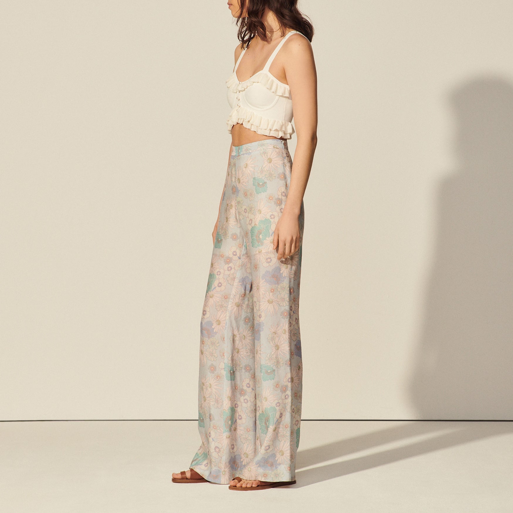 Pantalon fluide imprimé Sandro seconde main