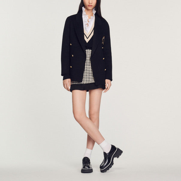 Pull au col V contrasté Sandro seconde main