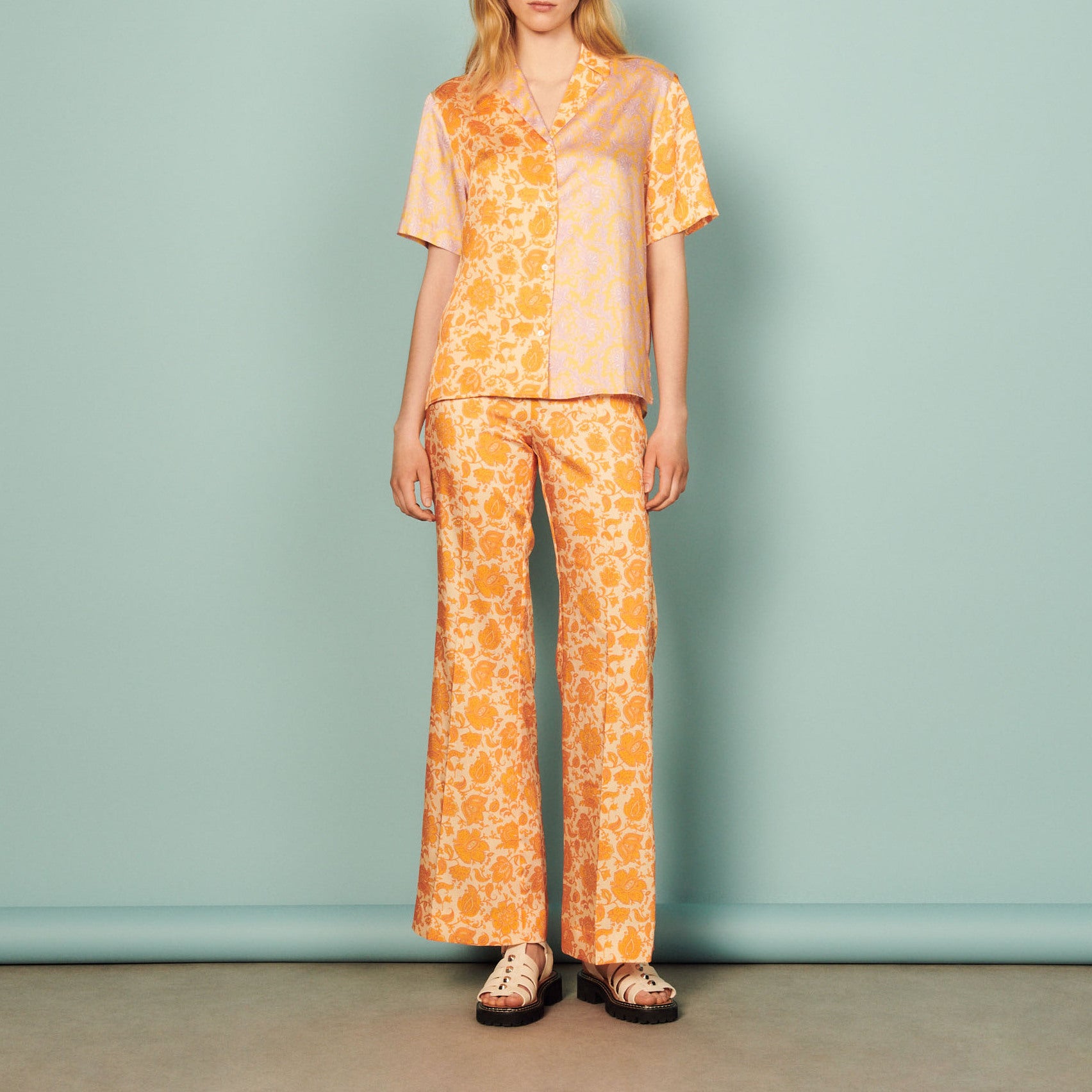 Chemise fluide imprimé Folk Flower Sandro seconde main