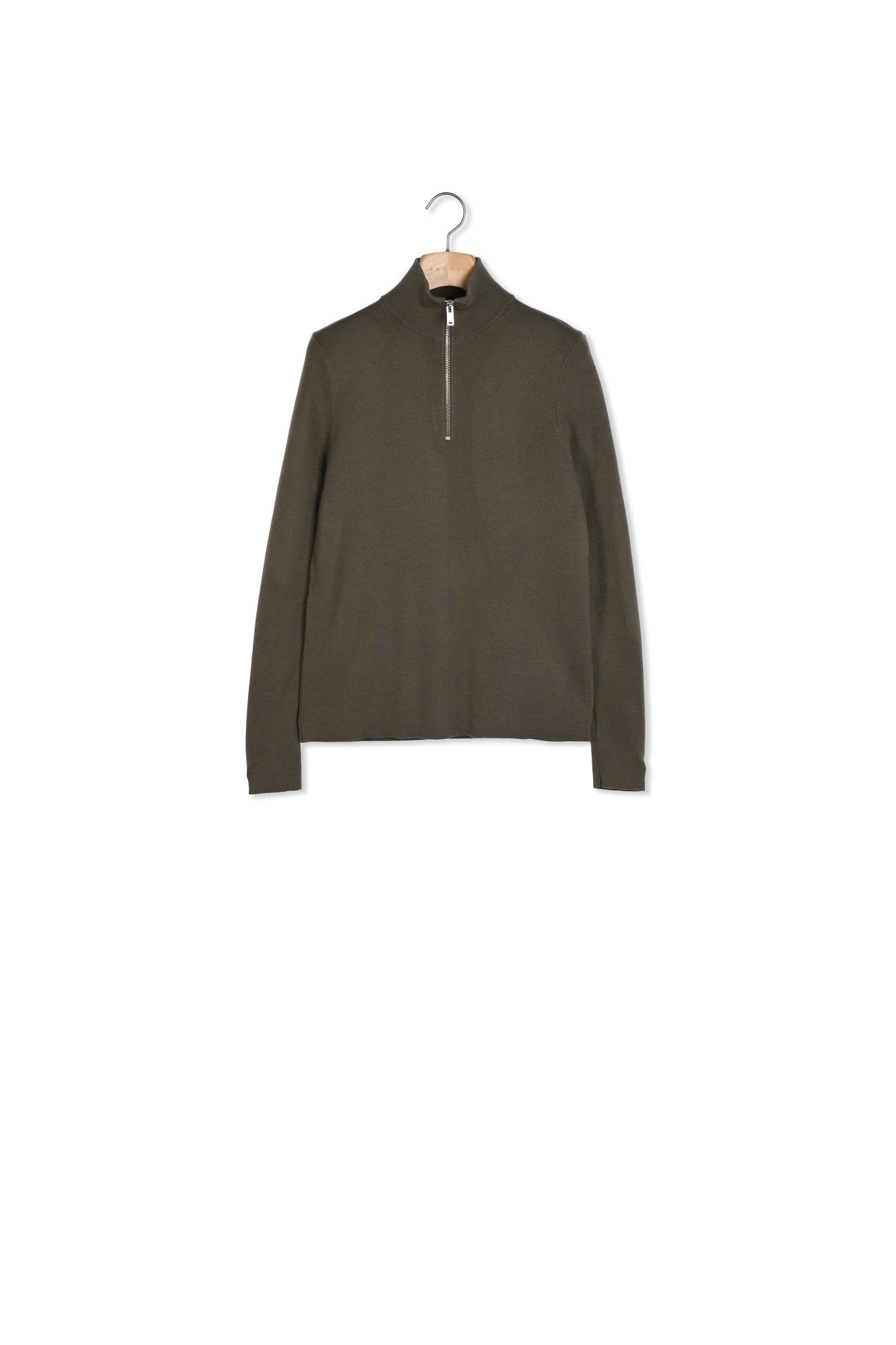 Pull en laine à col zippé Sandro seconde main