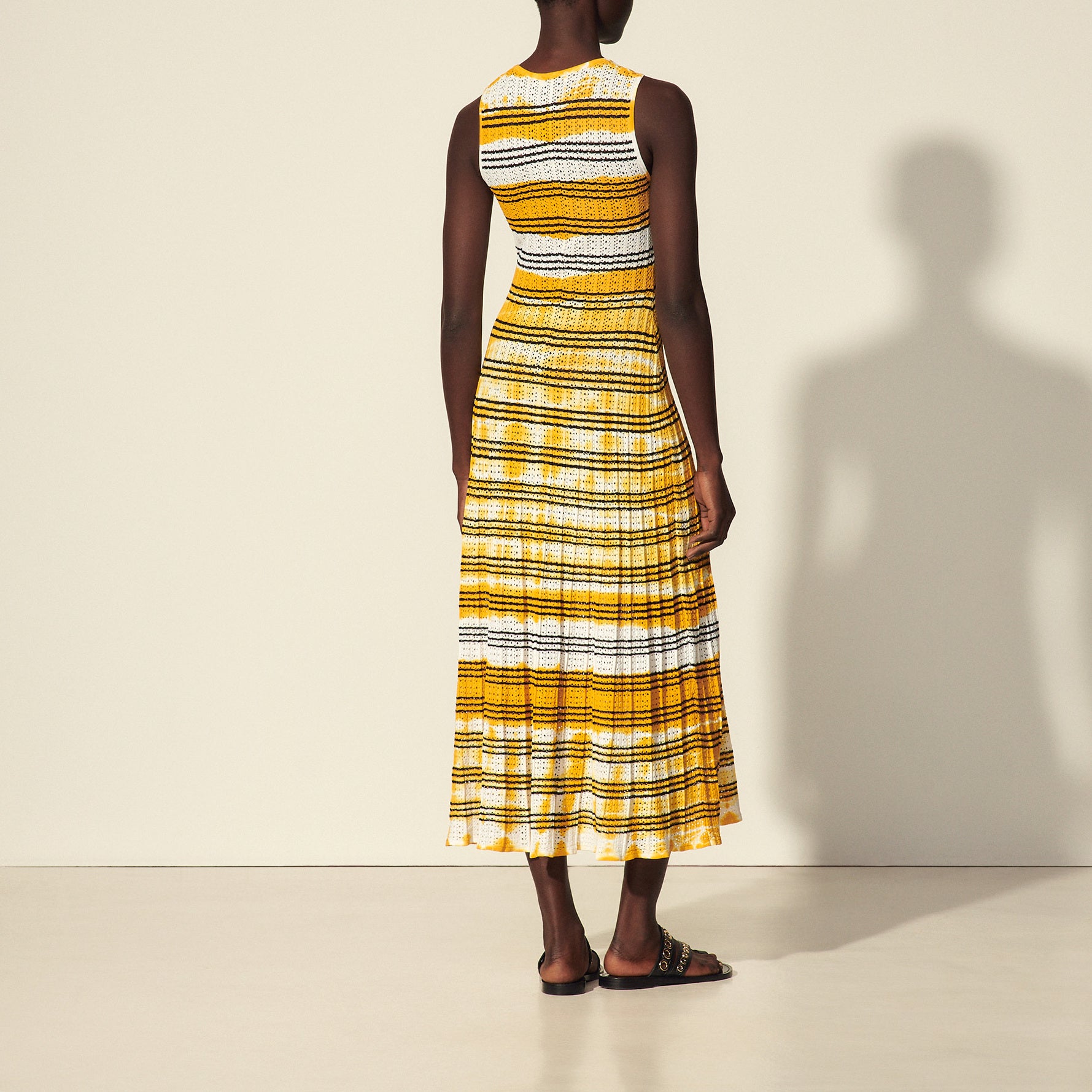 Robe longue rayée et tie & dye Sandro seconde main