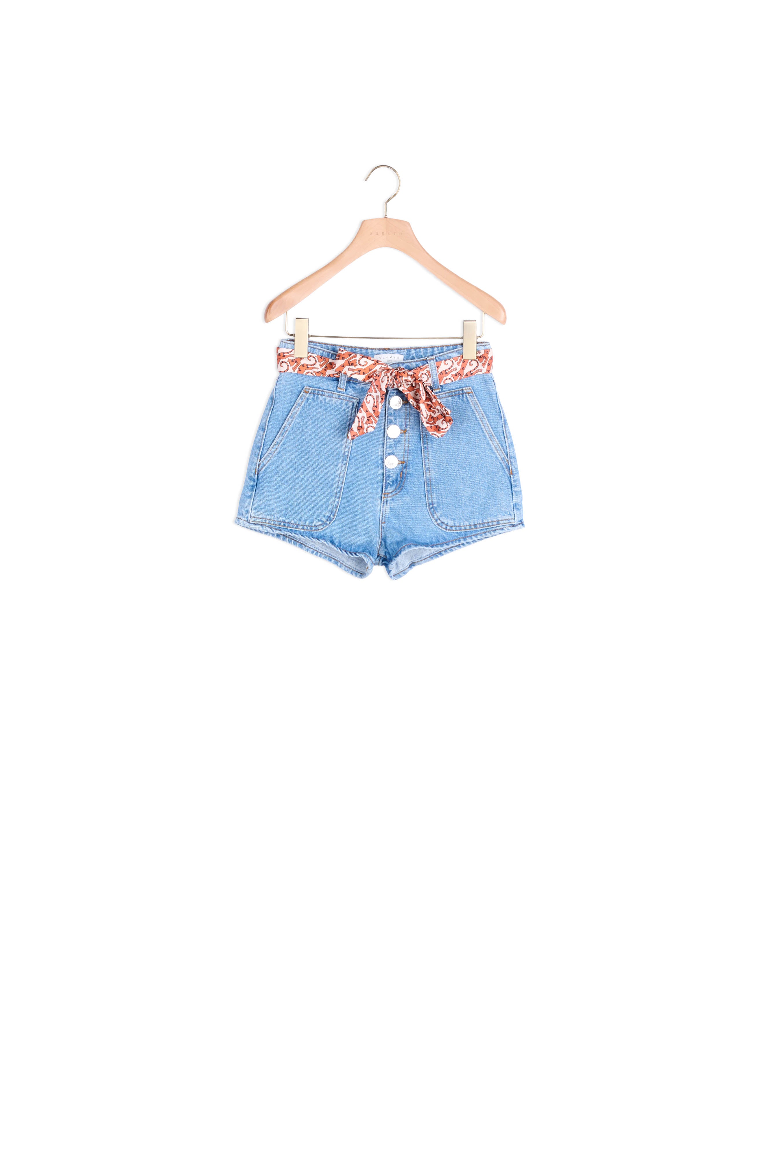 Short en Jean avec ceinture amovible Sandro seconde main