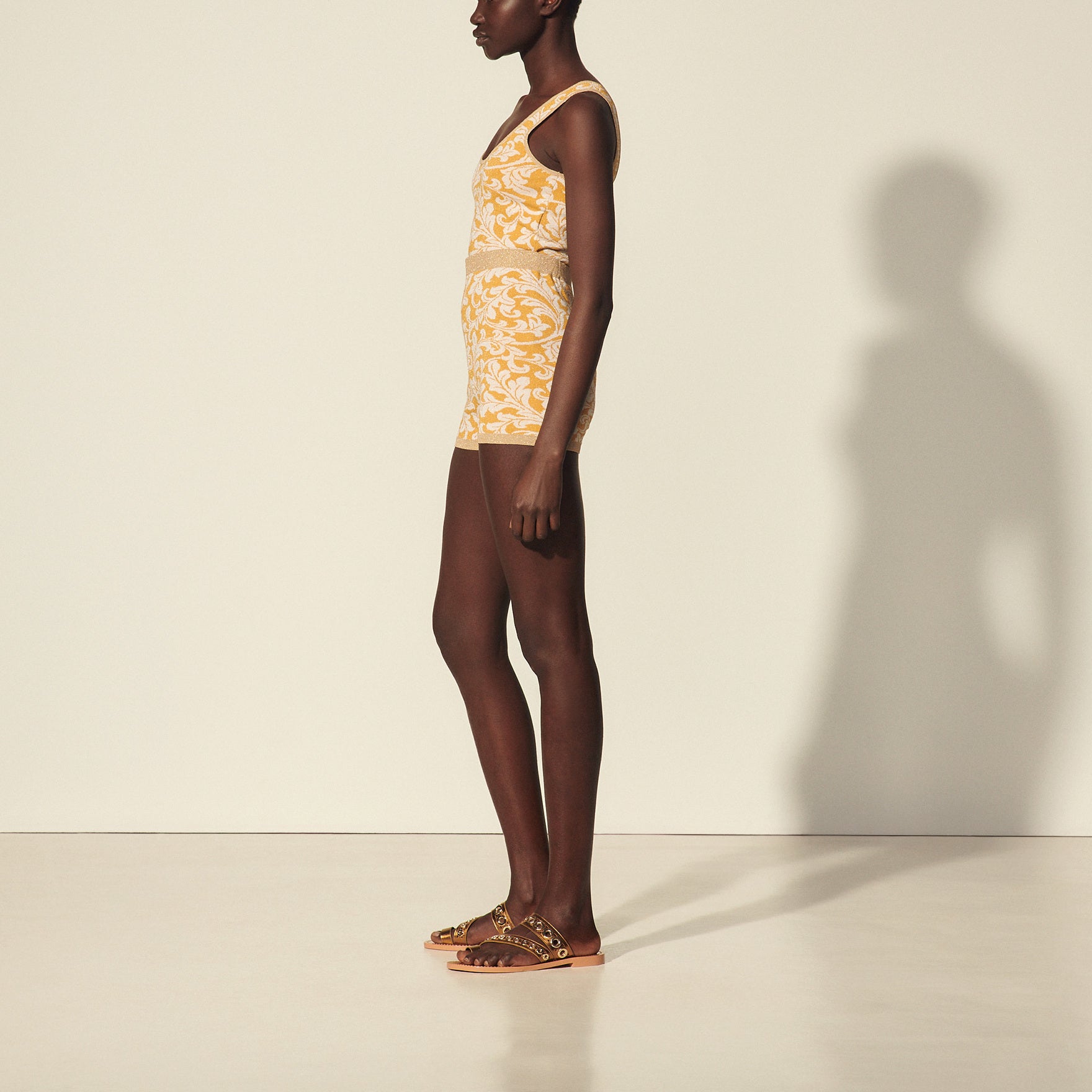 Short en Maille jacquard Sandro seconde main