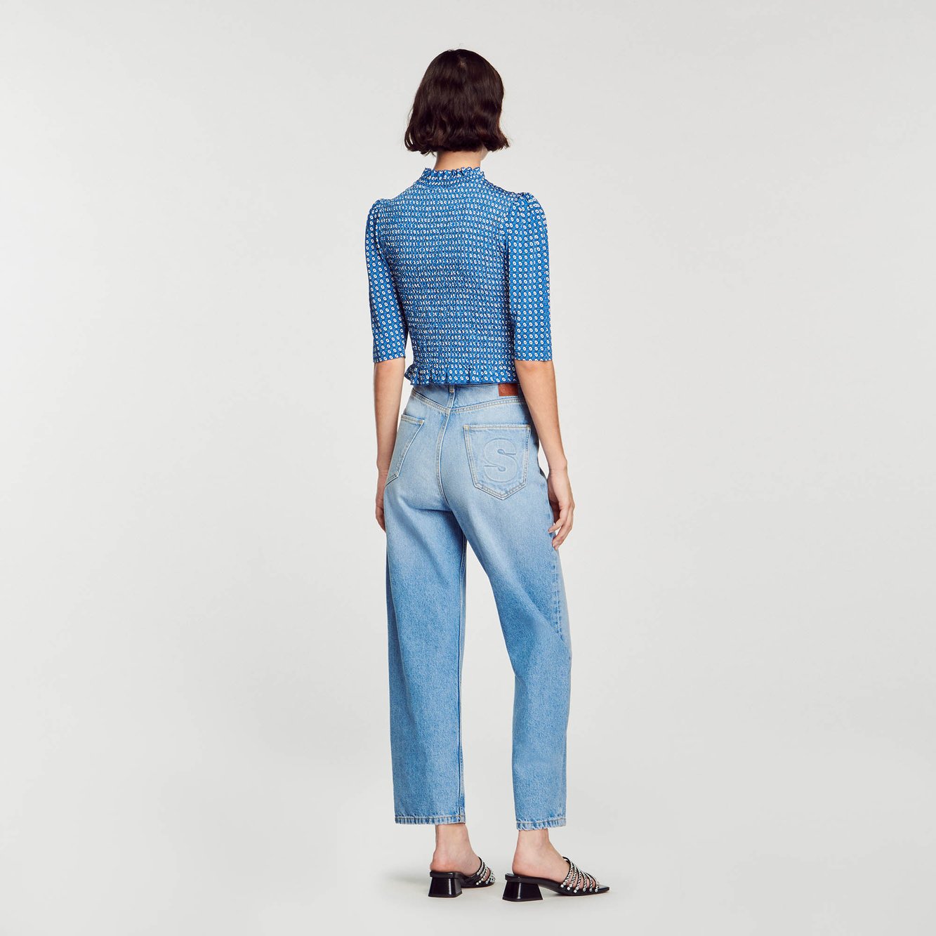 Top smocké imprimé Sandro seconde main