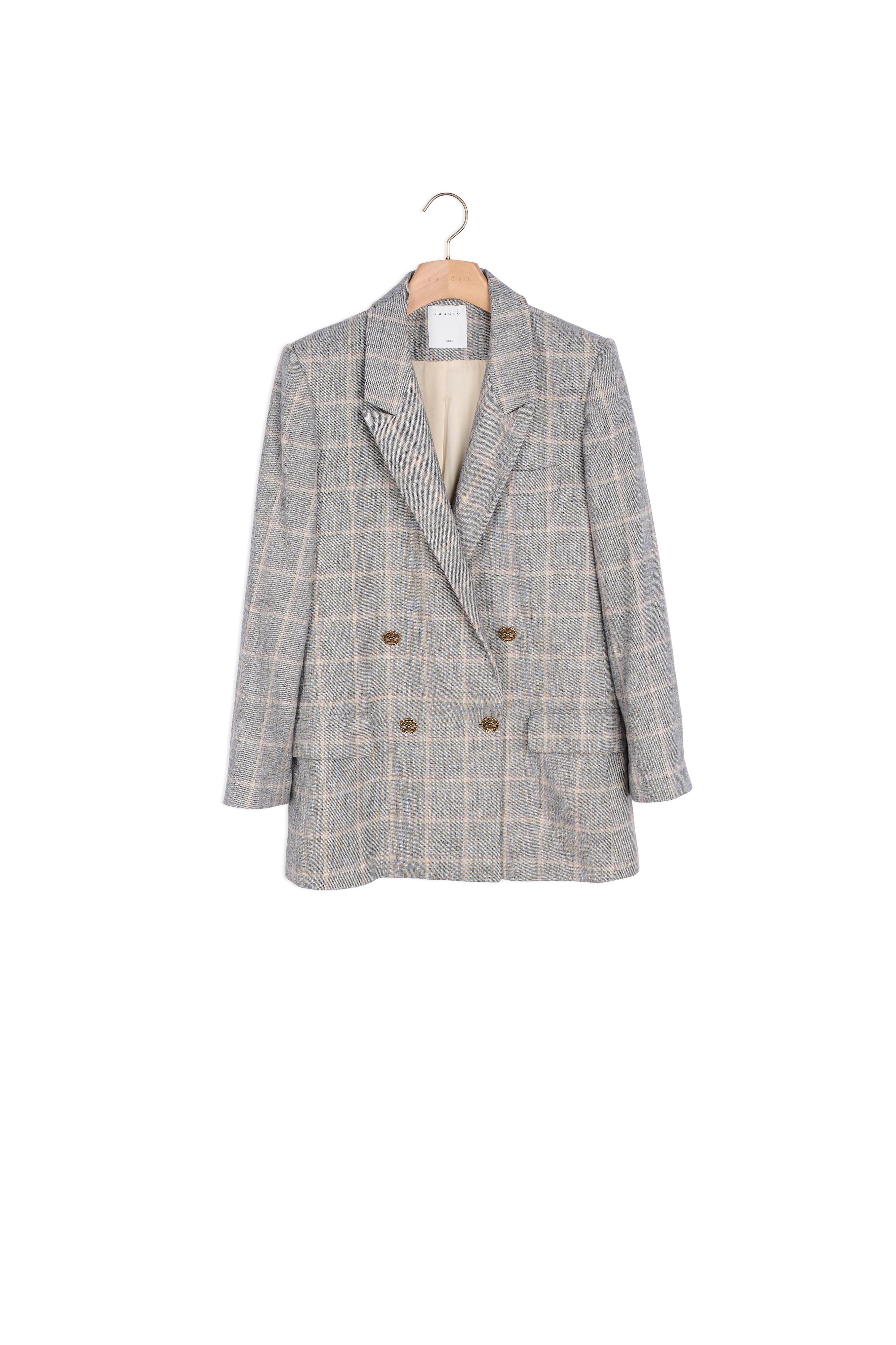 Blazer à carreaux Sandro seconde main