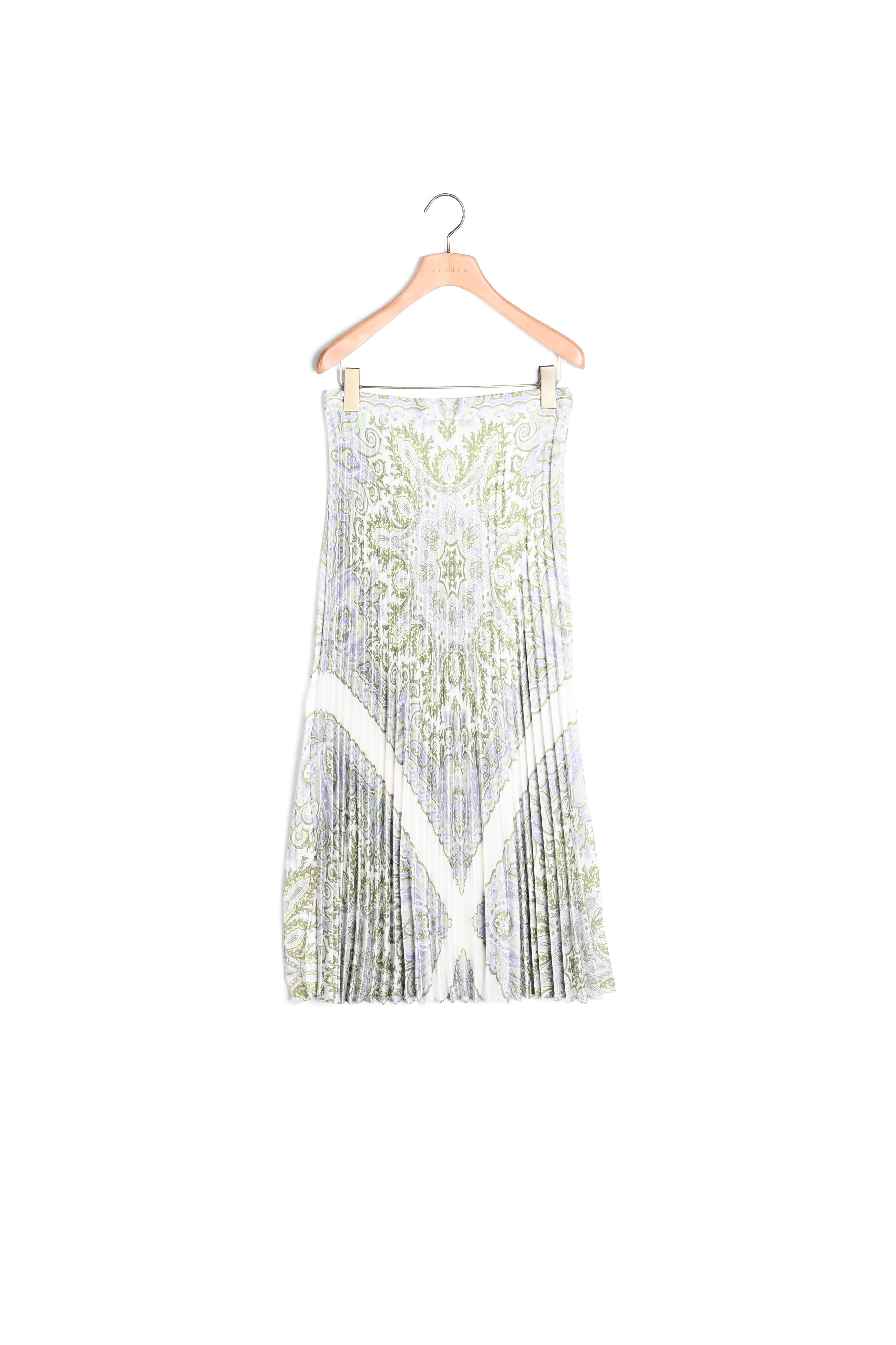 Jupe longue imprimée et plissée Sandro seconde main