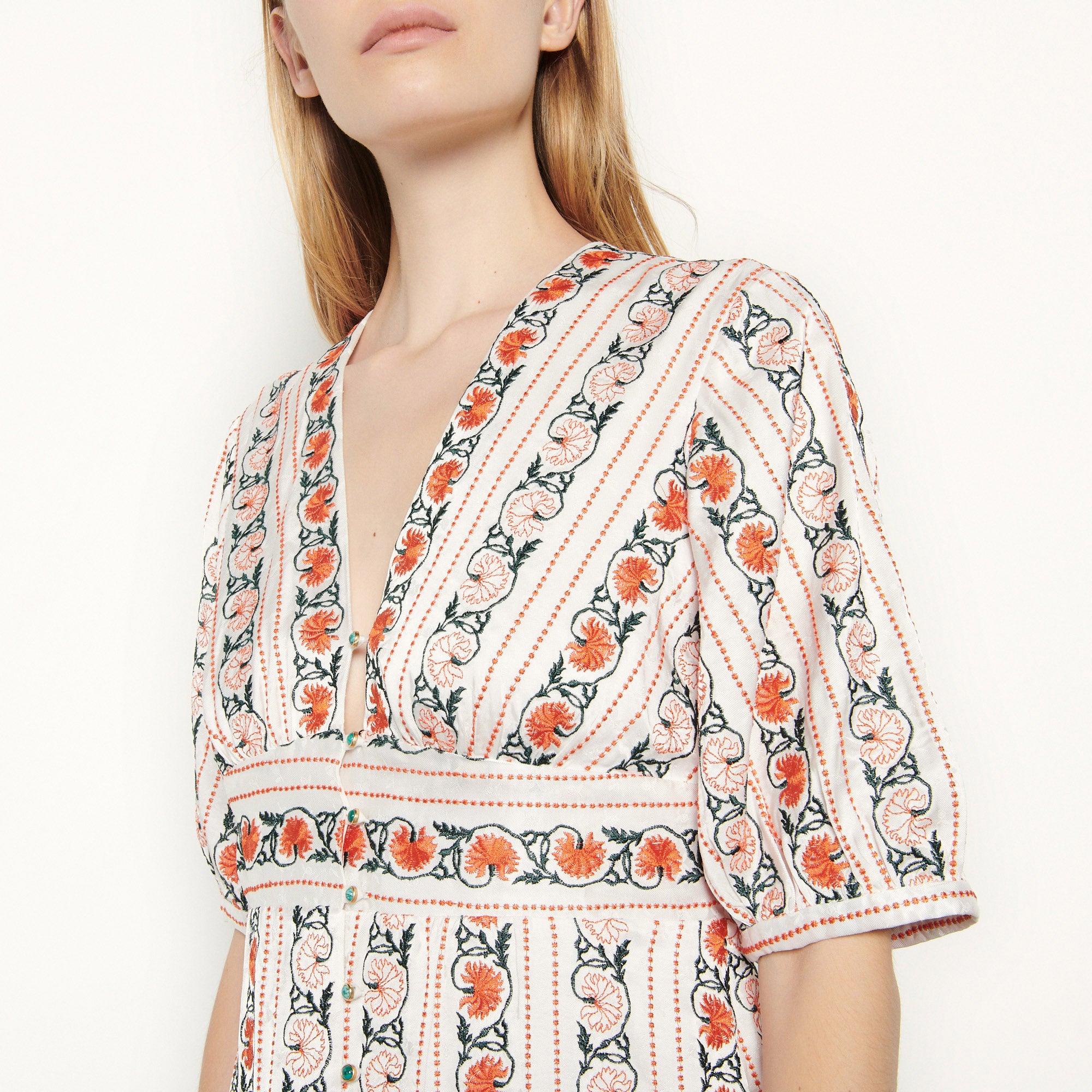 Robe longue en broderie Sandro seconde main