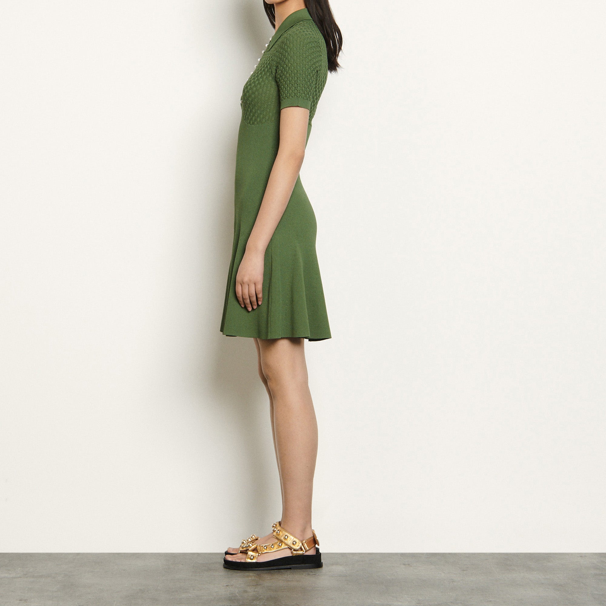 Robe en Maille façon polo Sandro seconde main