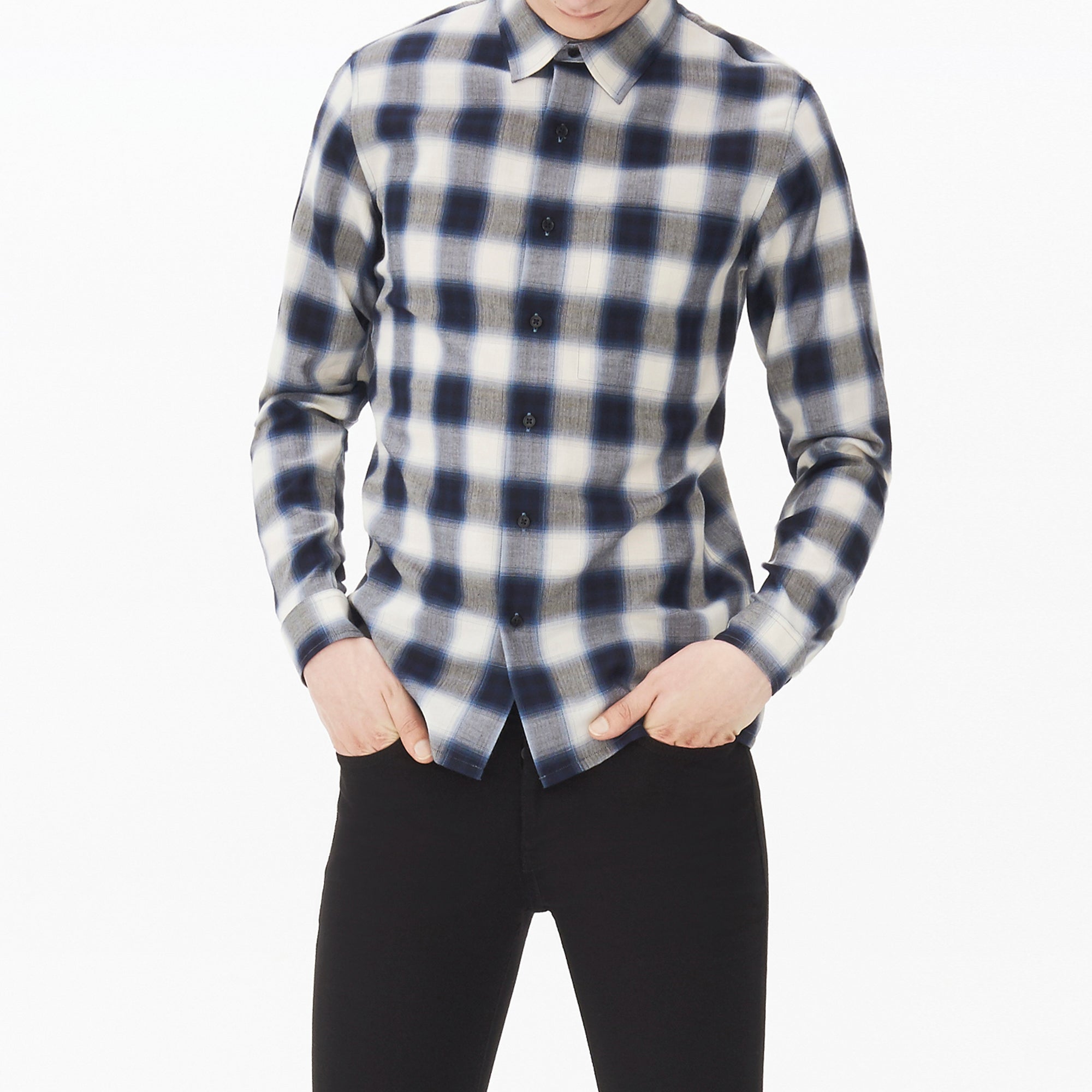 Chemise BLANC/NOIR Sandro seconde main