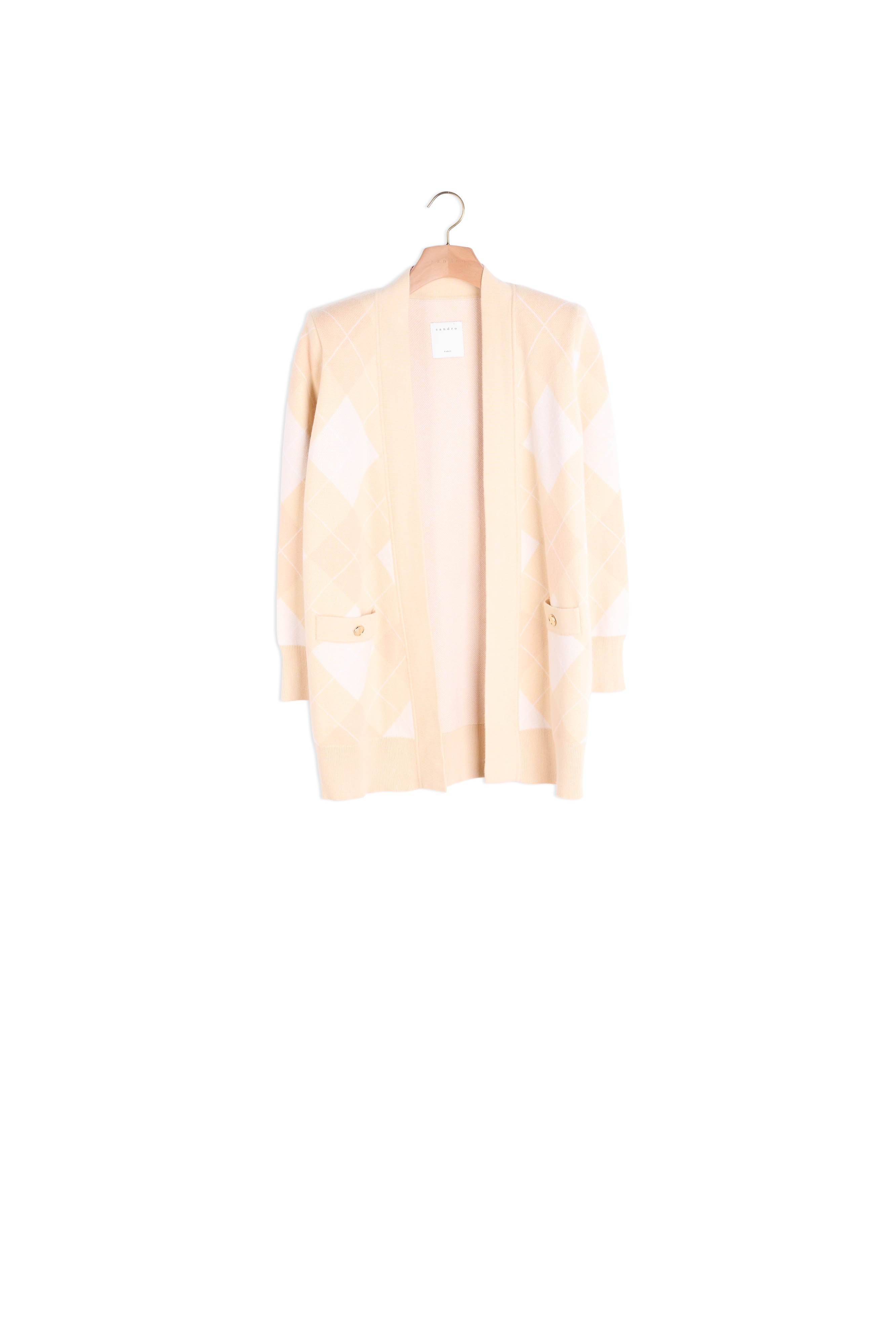 Cardi coat à motifs jacquard Sandro seconde main