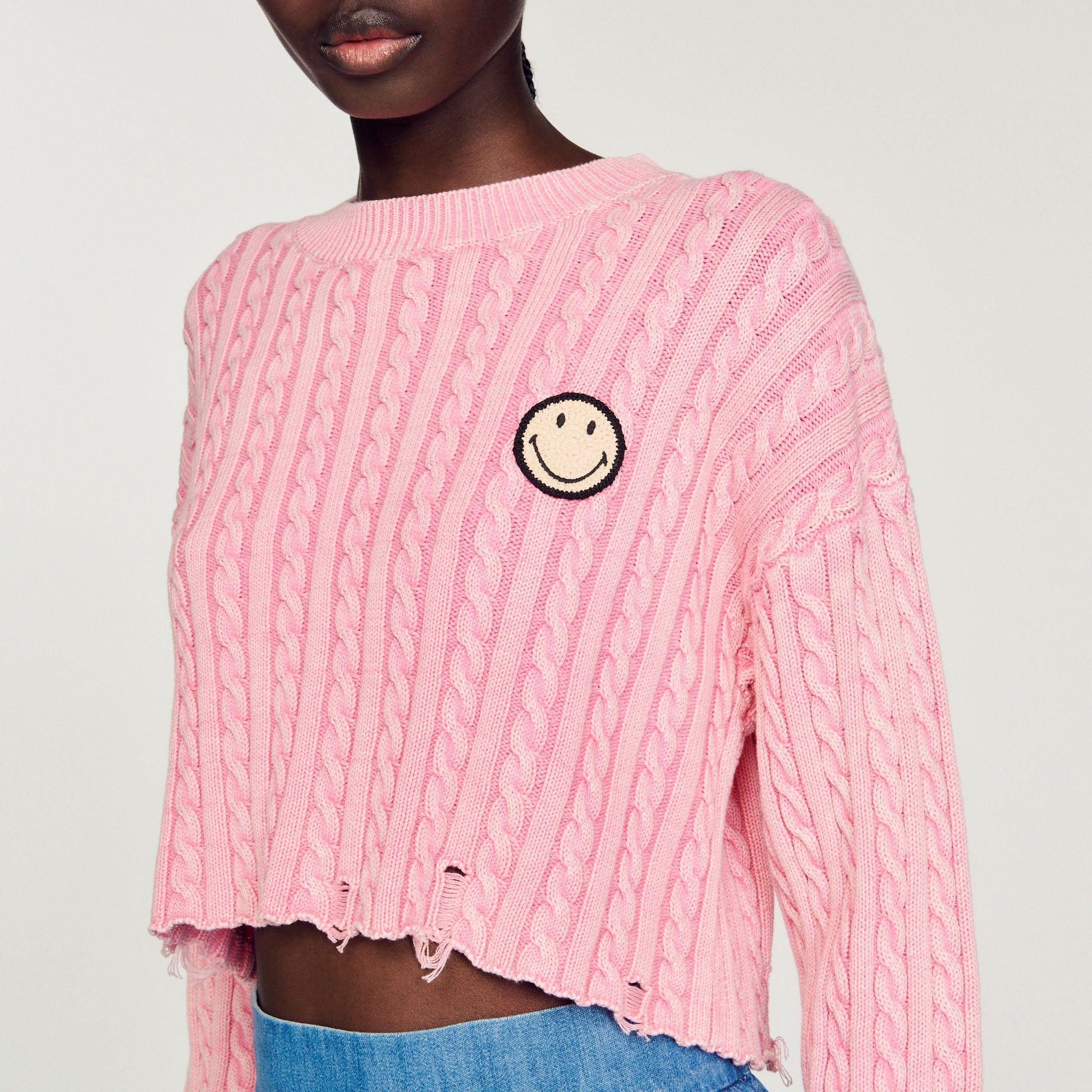 Pull court Smiley© Sandro seconde main