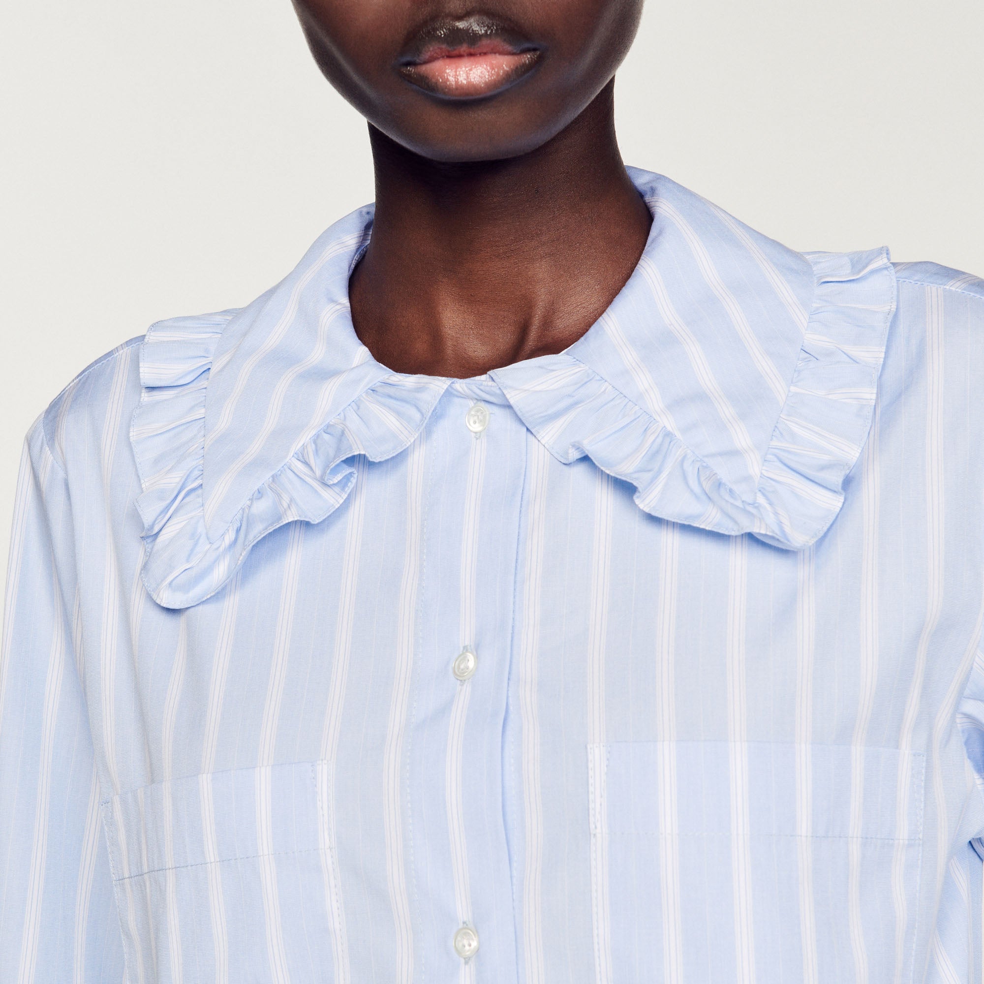 Chemise courte à grand col Sandro seconde main