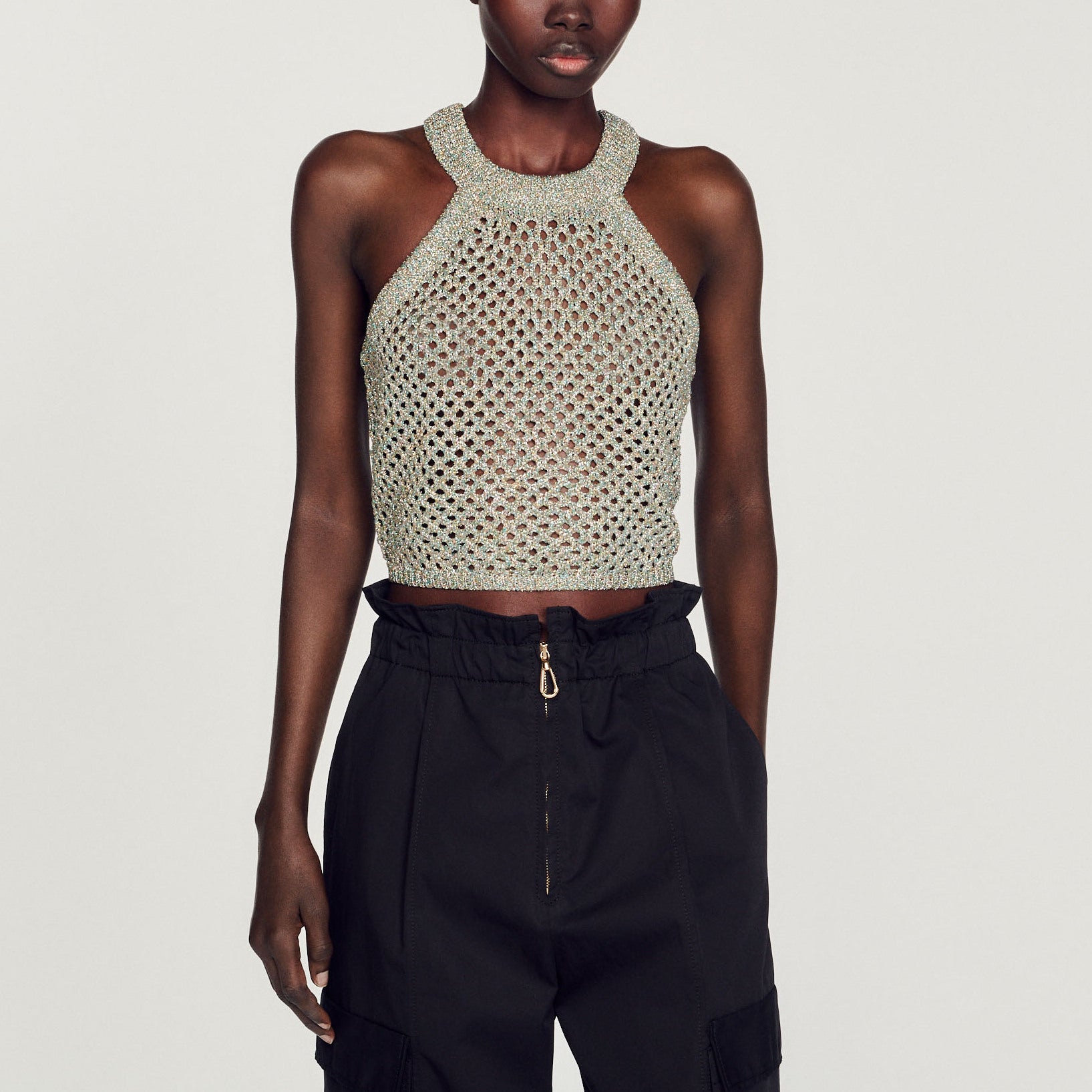 Top court en crochet Sandro seconde main