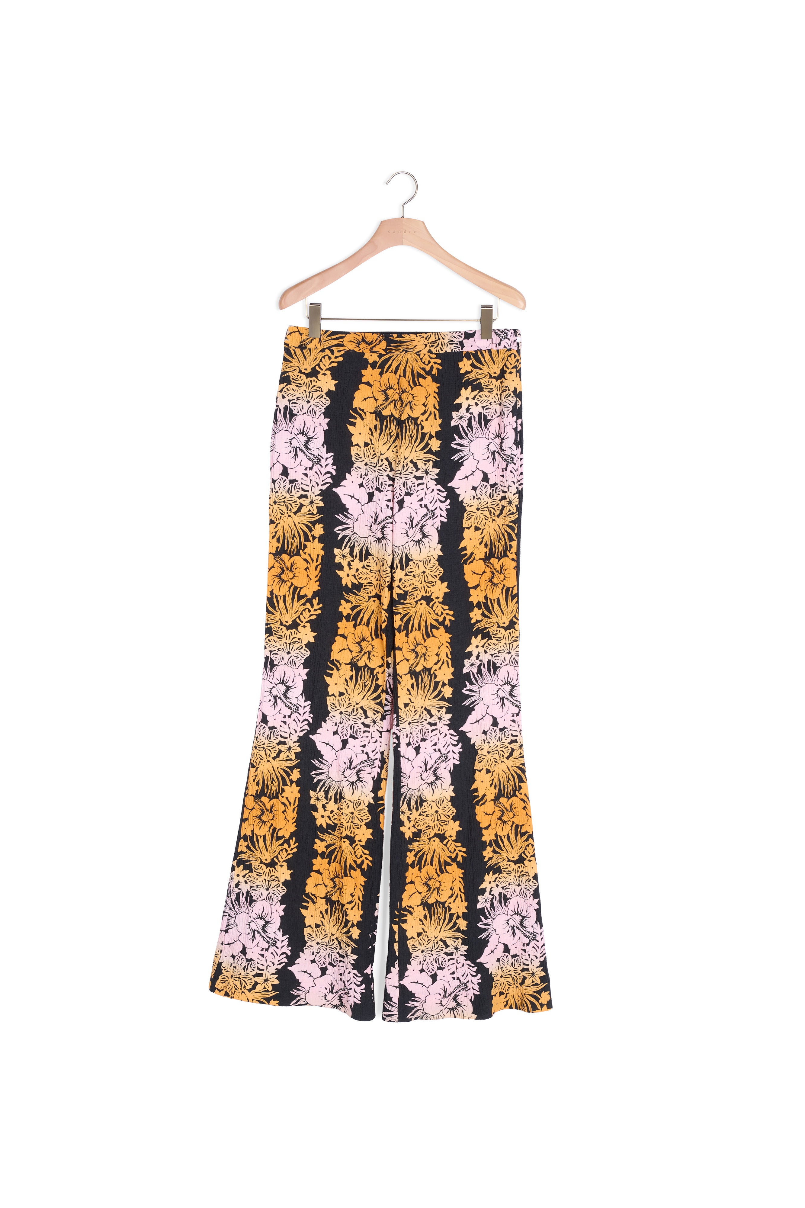 Pantalon fluide imprimé Hawaï Sandro seconde main