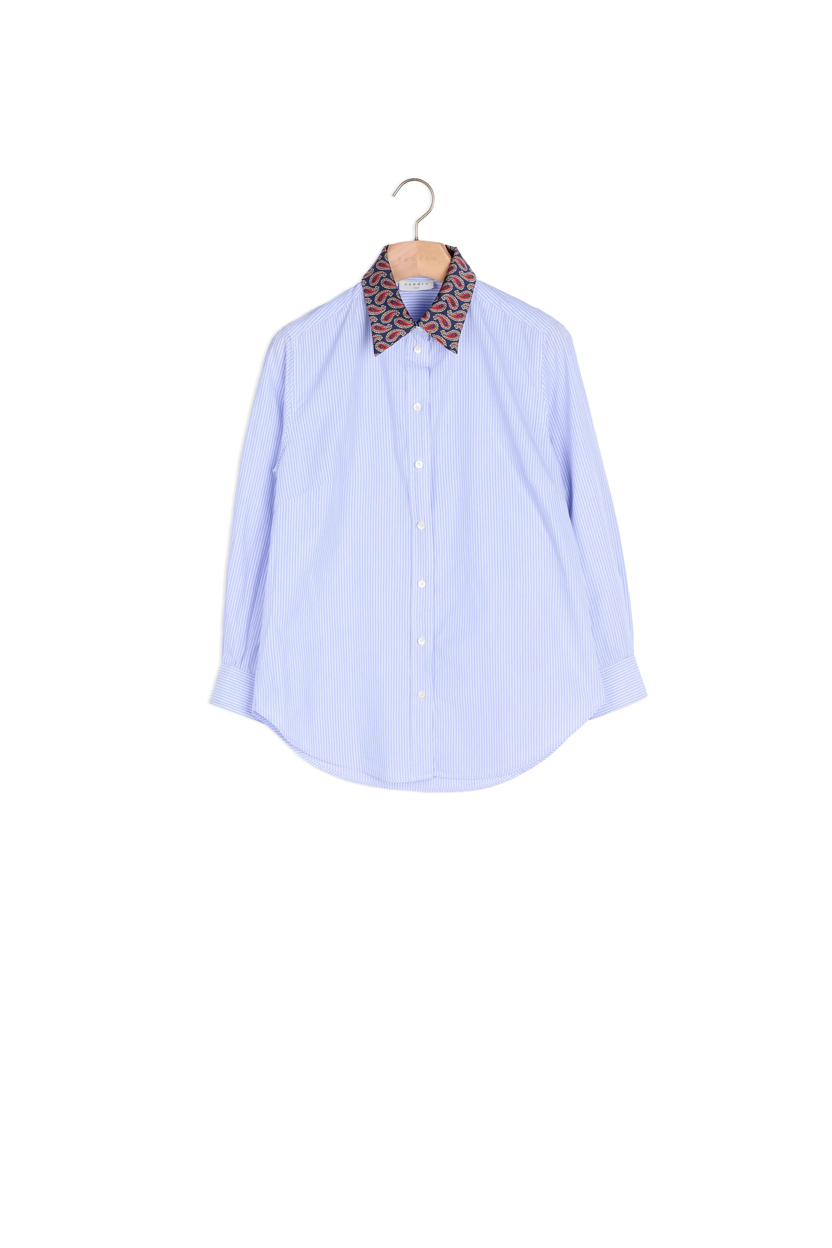 Chemise rayée et col imprimé Sandro seconde main